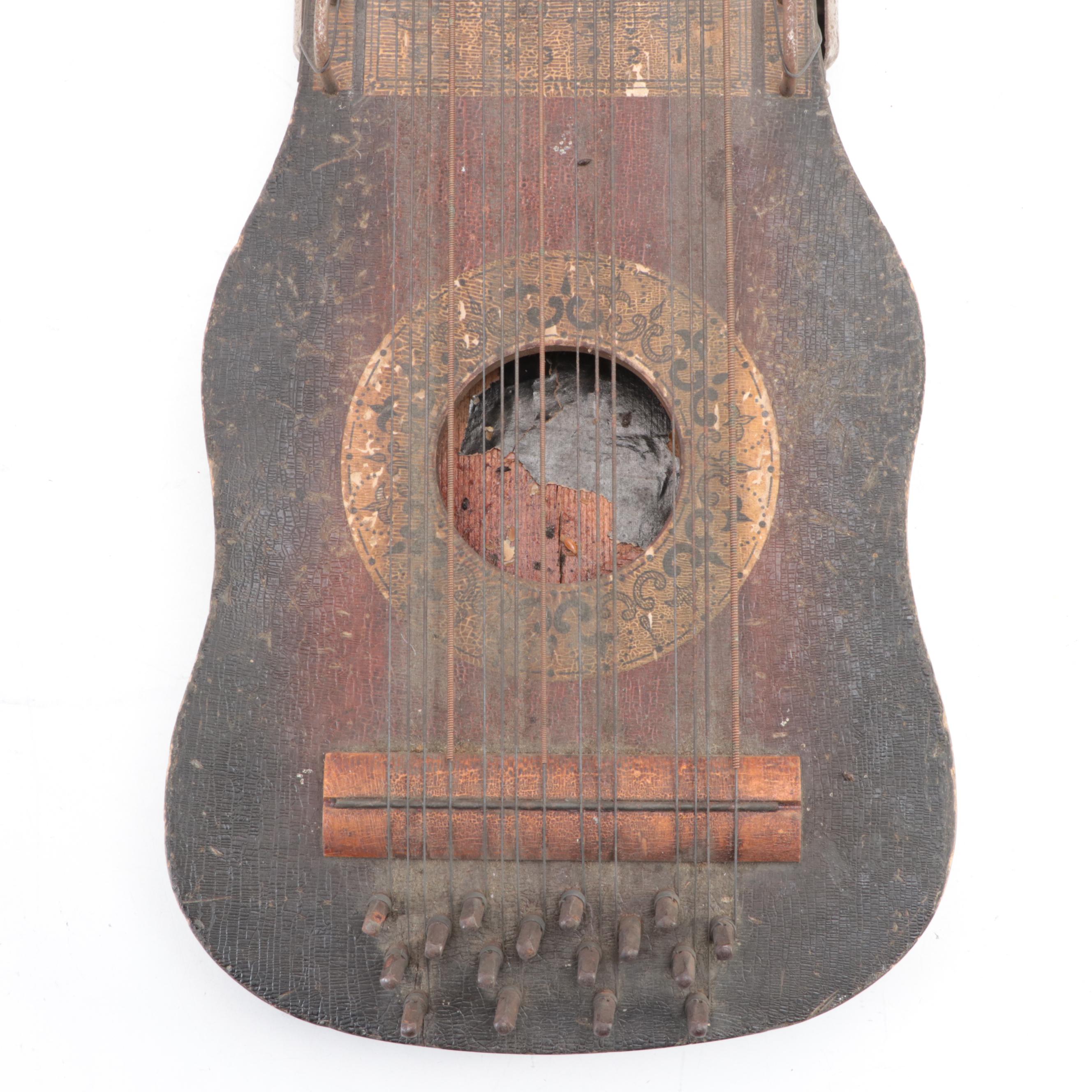 15-String Wood Ukelin, Late 19th/Early 20th Century