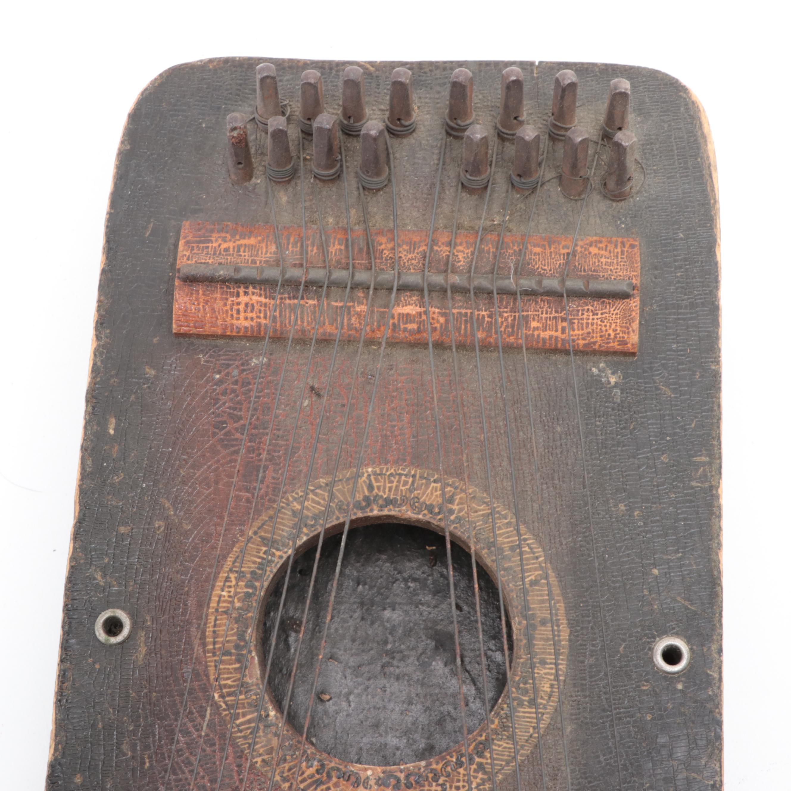 15-String Wood Ukelin, Late 19th/Early 20th Century