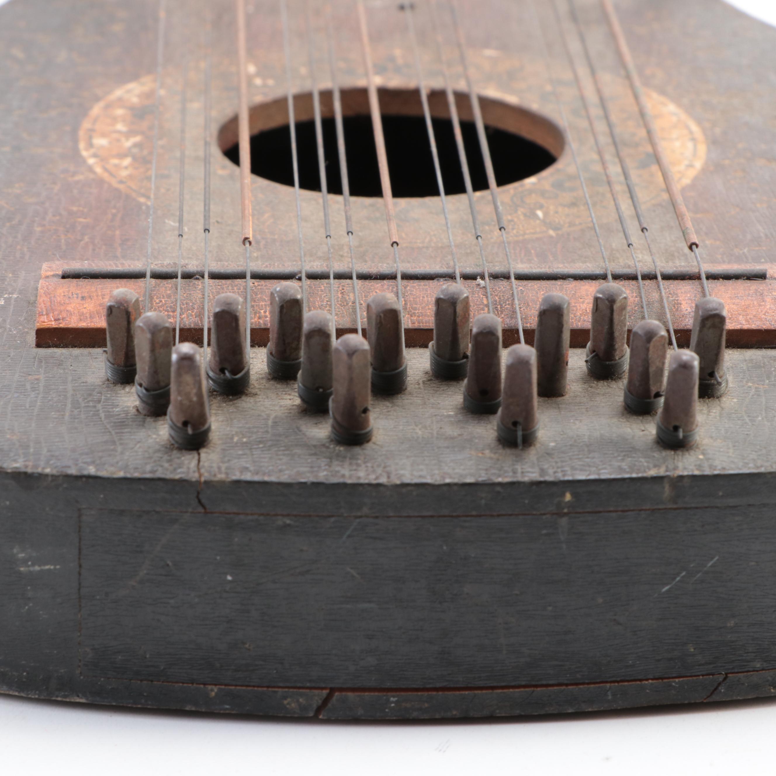 15-String Wood Ukelin, Late 19th/Early 20th Century
