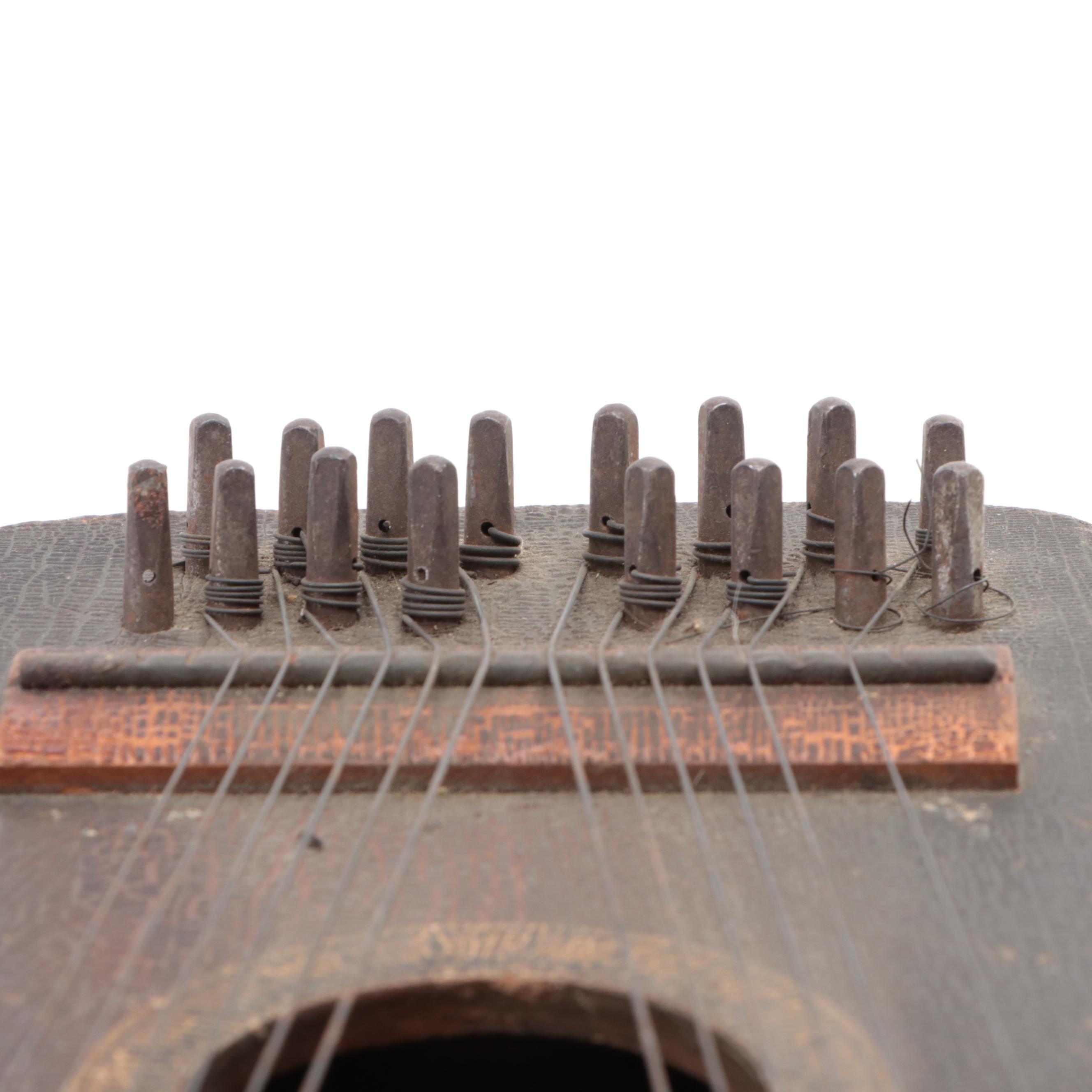 15-String Wood Ukelin, Late 19th/Early 20th Century