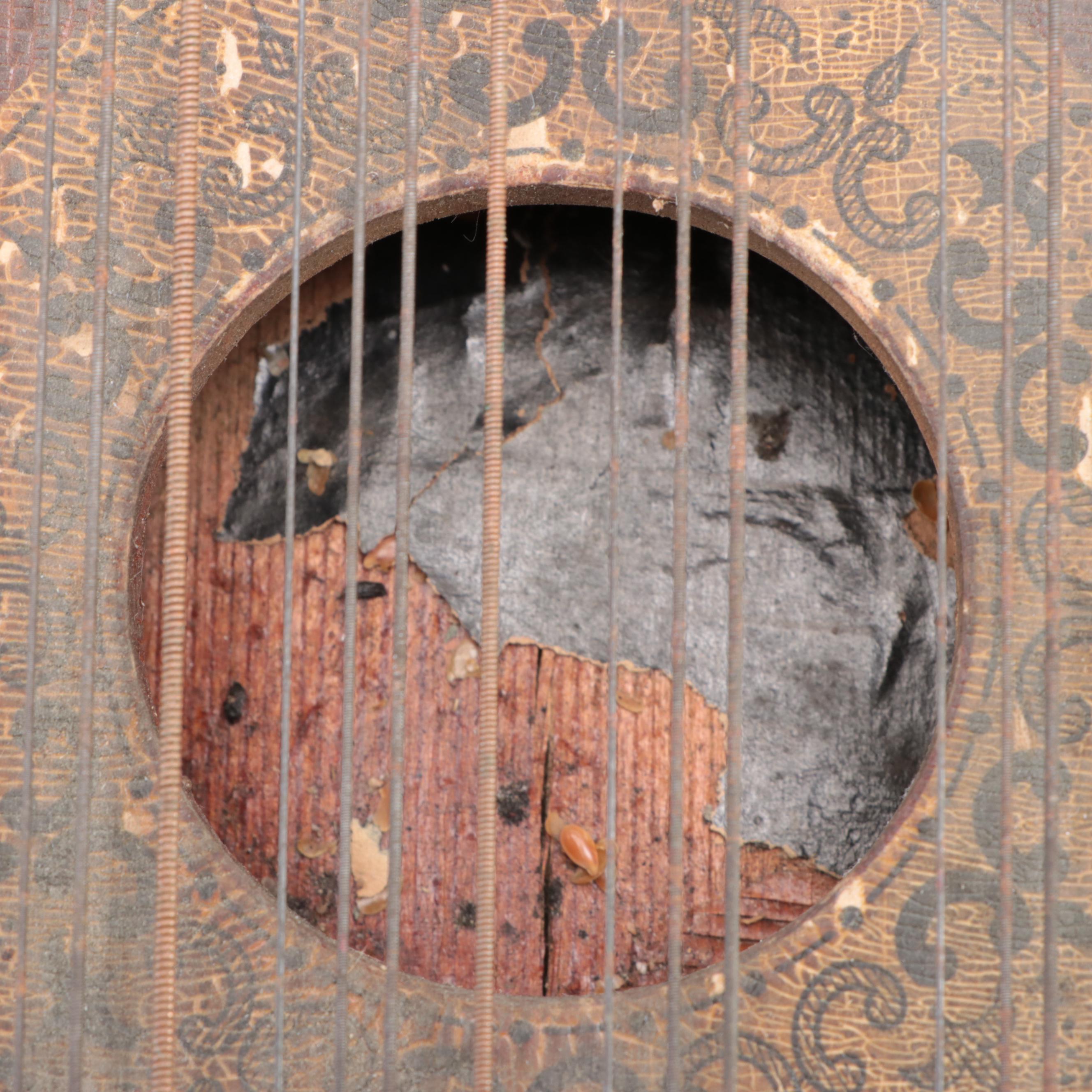 15-String Wood Ukelin, Late 19th/Early 20th Century