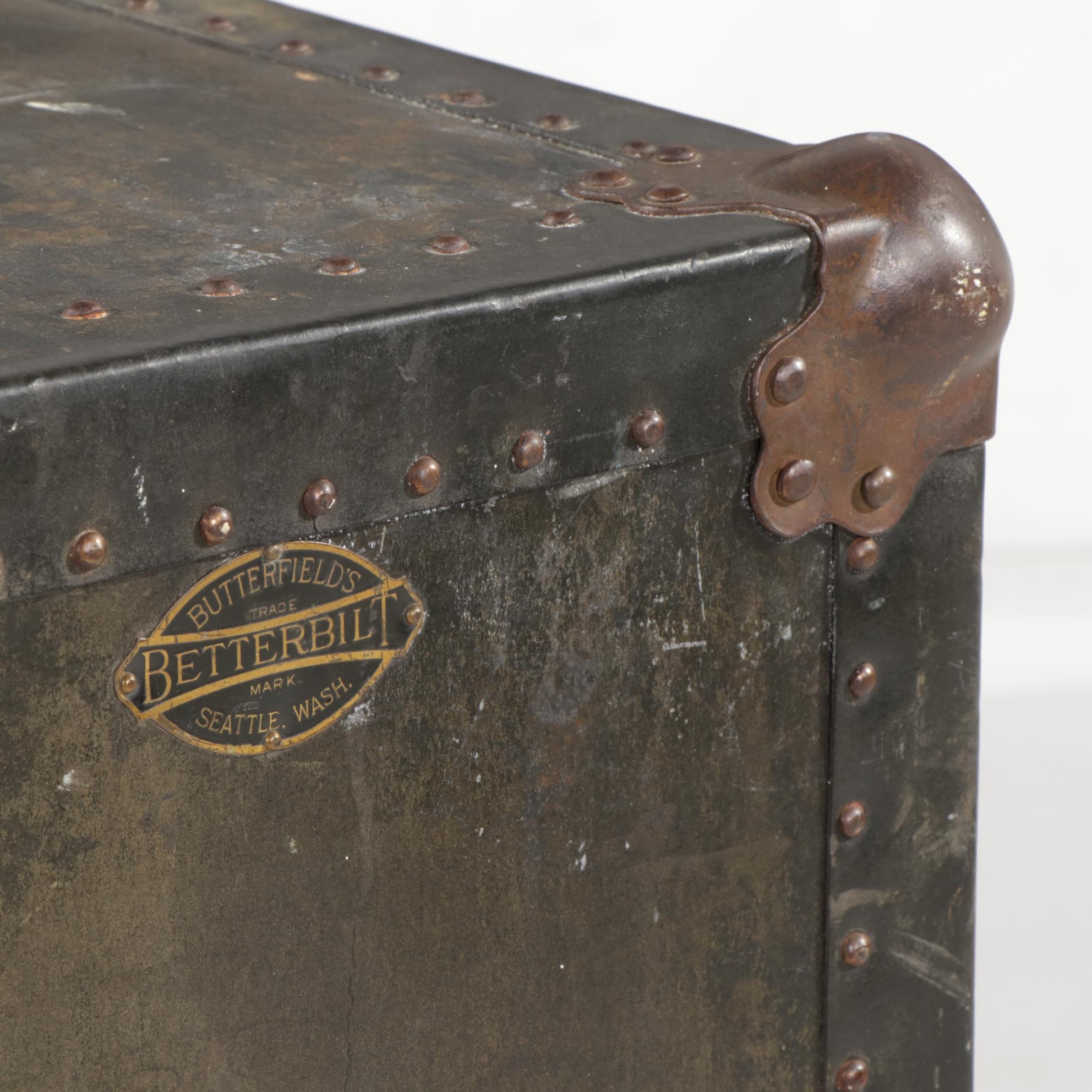 Butterfield "Betterbilt" Wardrobe Steamer Trunk, Early to Mid 20th Century