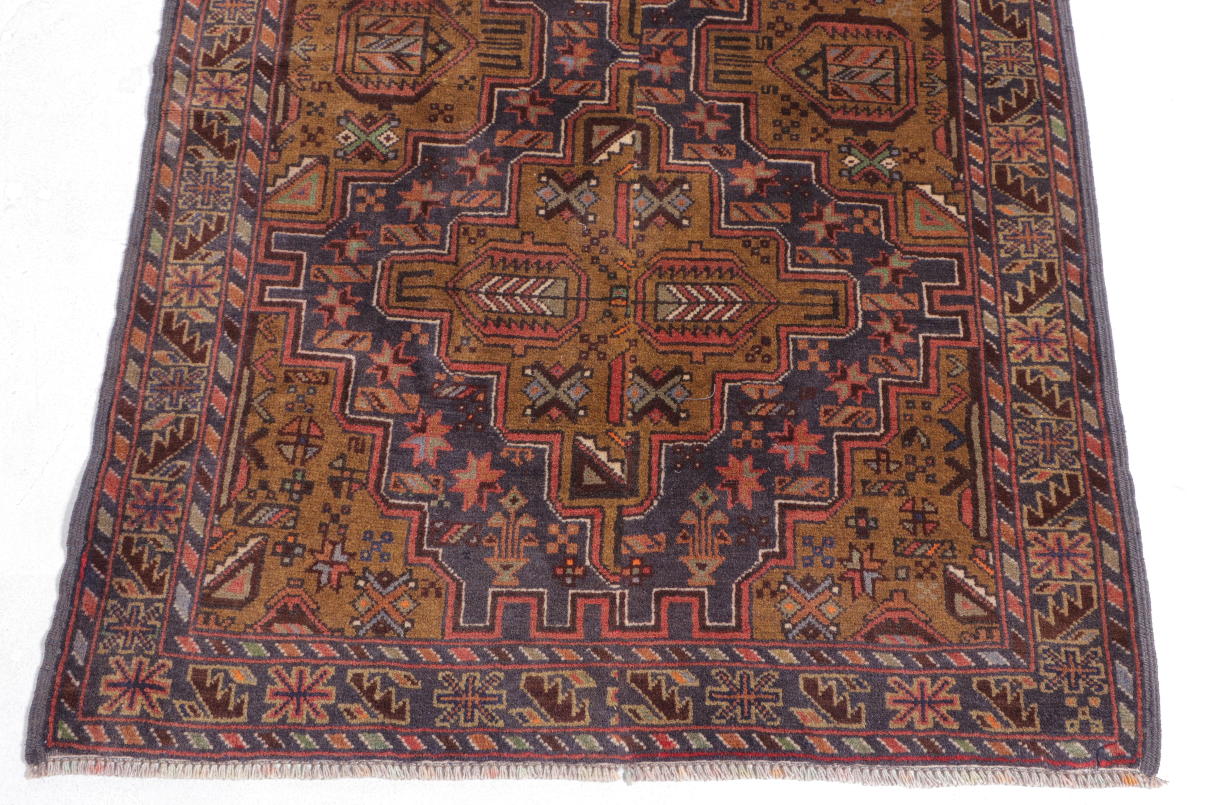 2'11 x 4'7 Hand-Knotted Turkish Konya Remnant Accent Rug