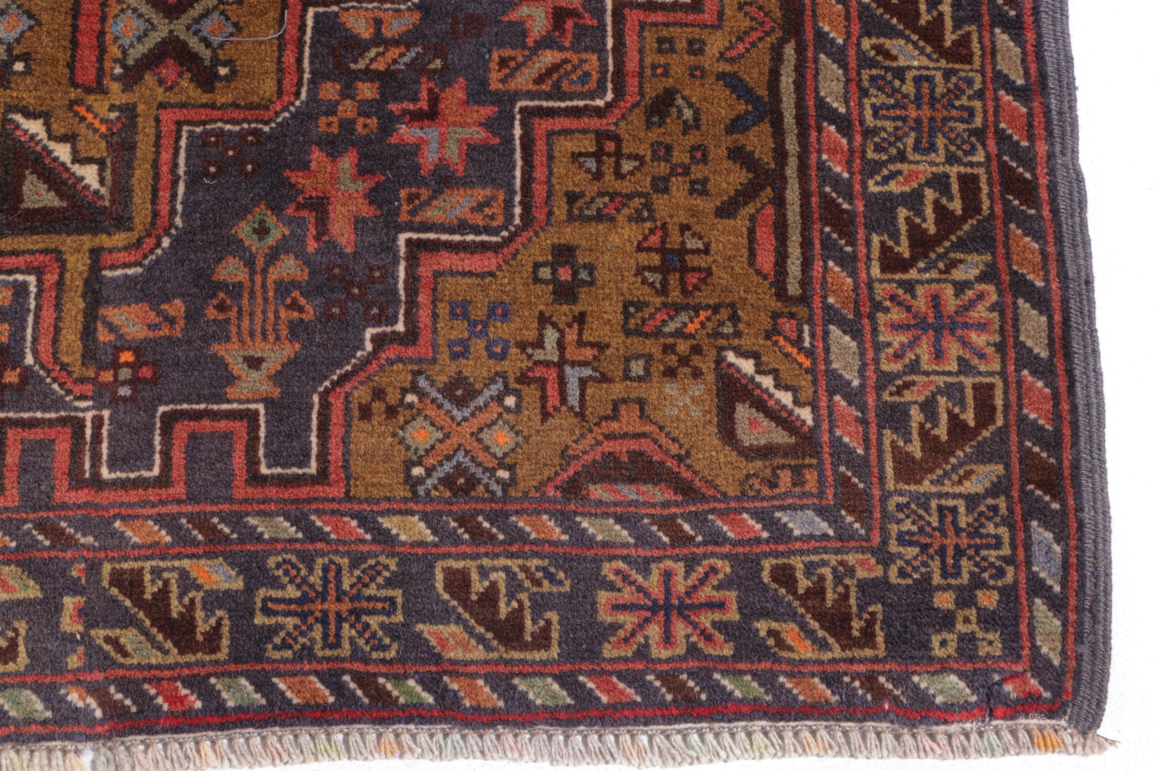 2'11 x 4'7 Hand-Knotted Turkish Konya Remnant Accent Rug