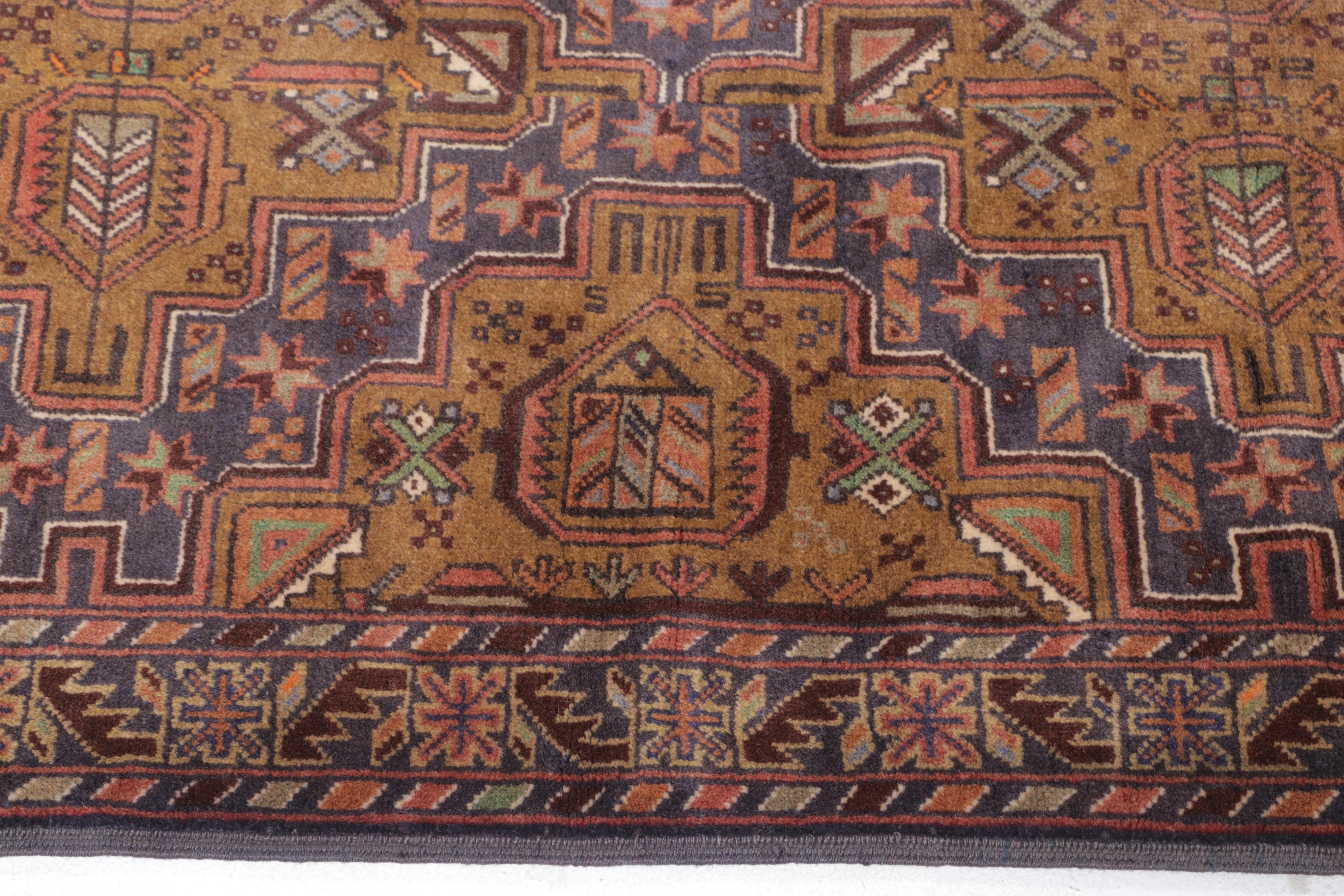 2'11 x 4'7 Hand-Knotted Turkish Konya Remnant Accent Rug