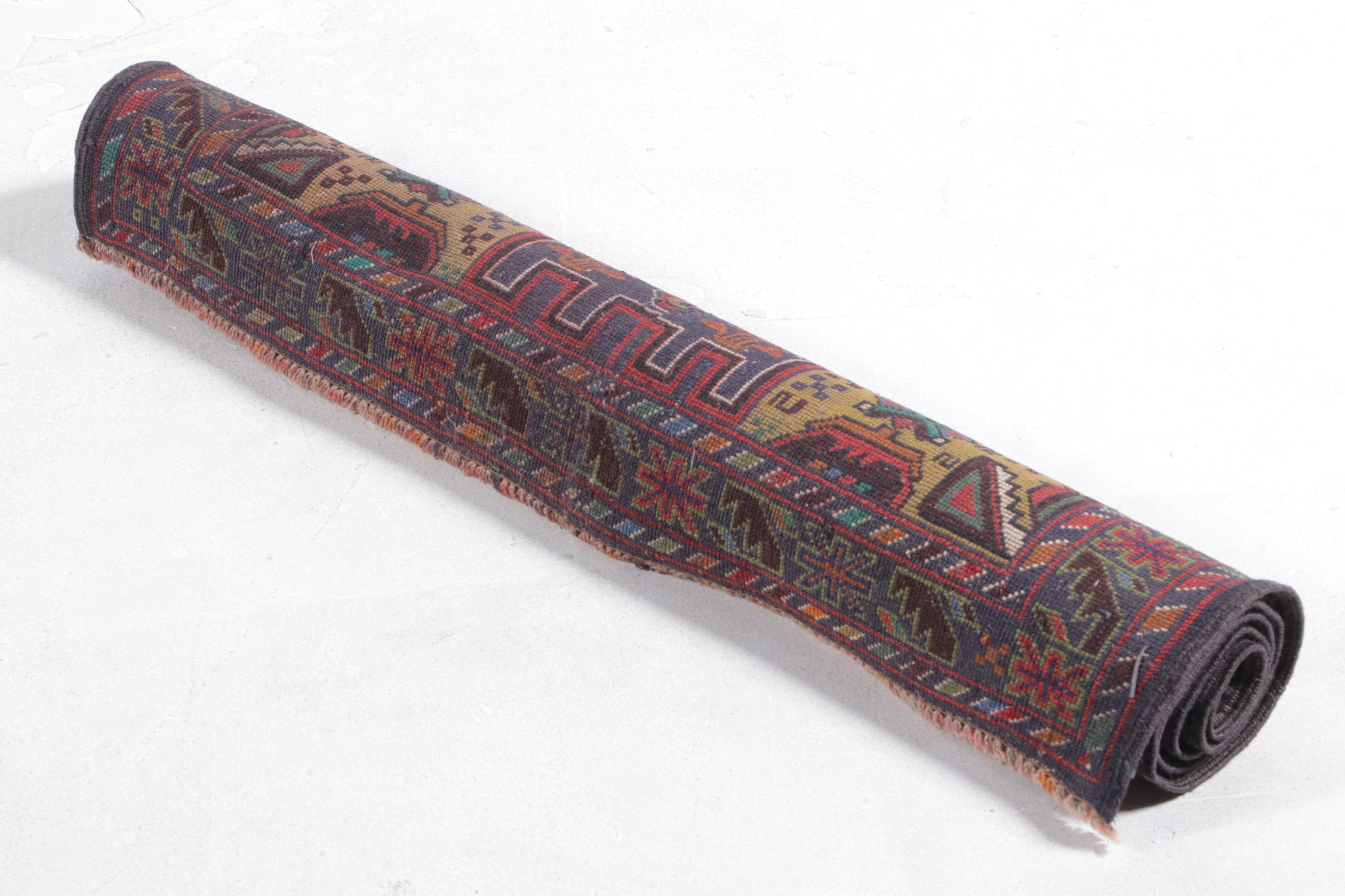 2'11 x 4'7 Hand-Knotted Turkish Konya Remnant Accent Rug