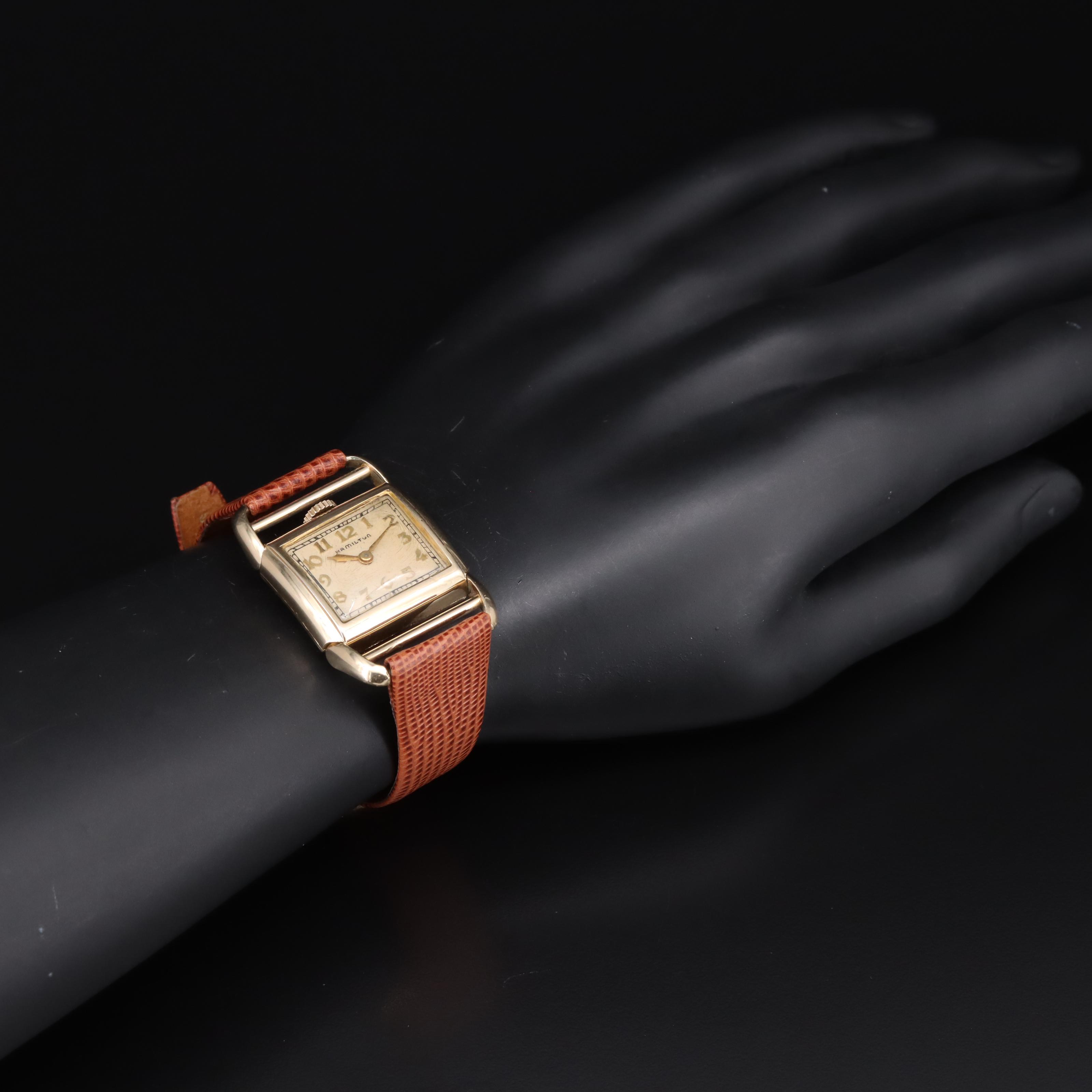 Vintage Hamilton Contour 14K Gold-Filled Drivers Watch