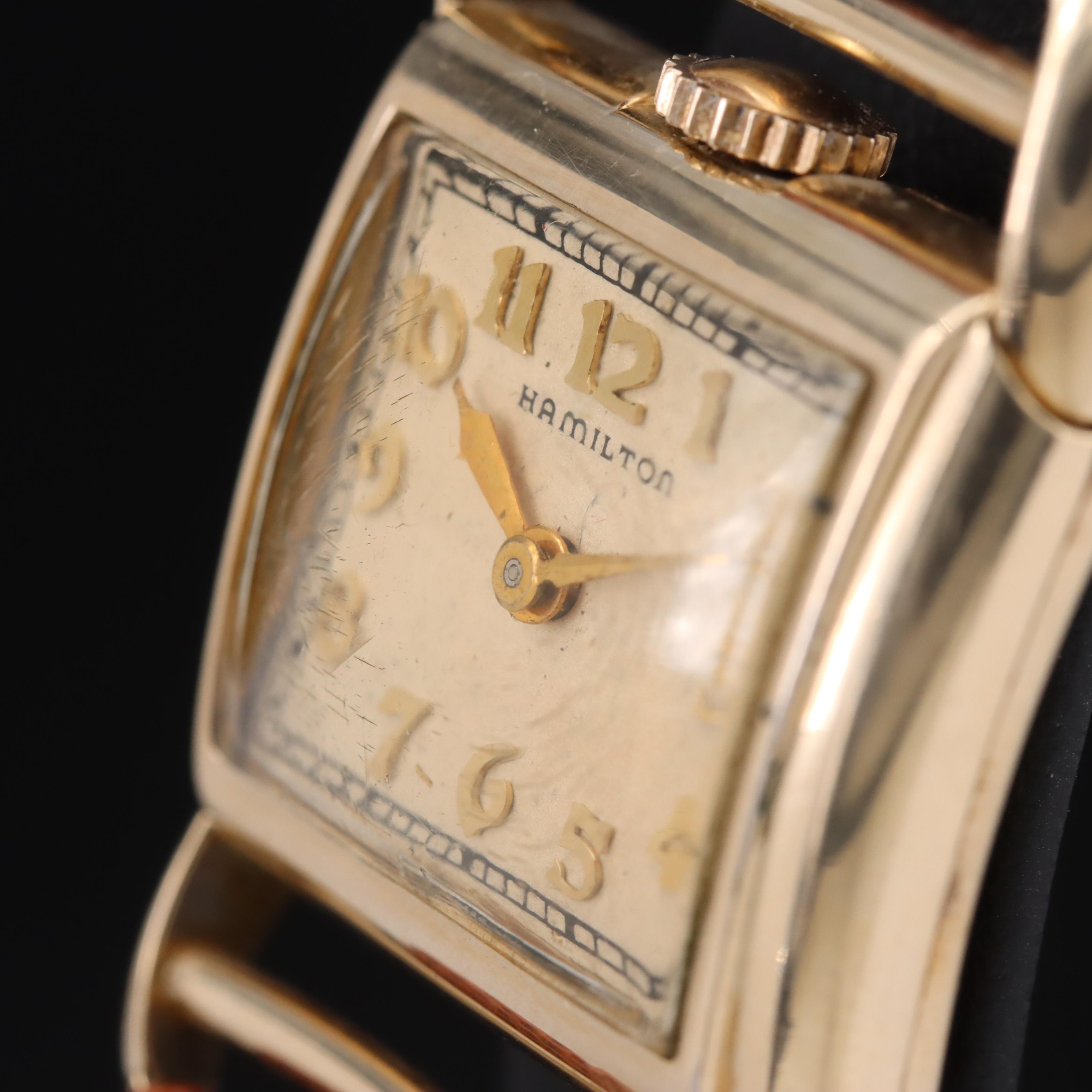 Vintage Hamilton Contour 14K Gold-Filled Drivers Watch