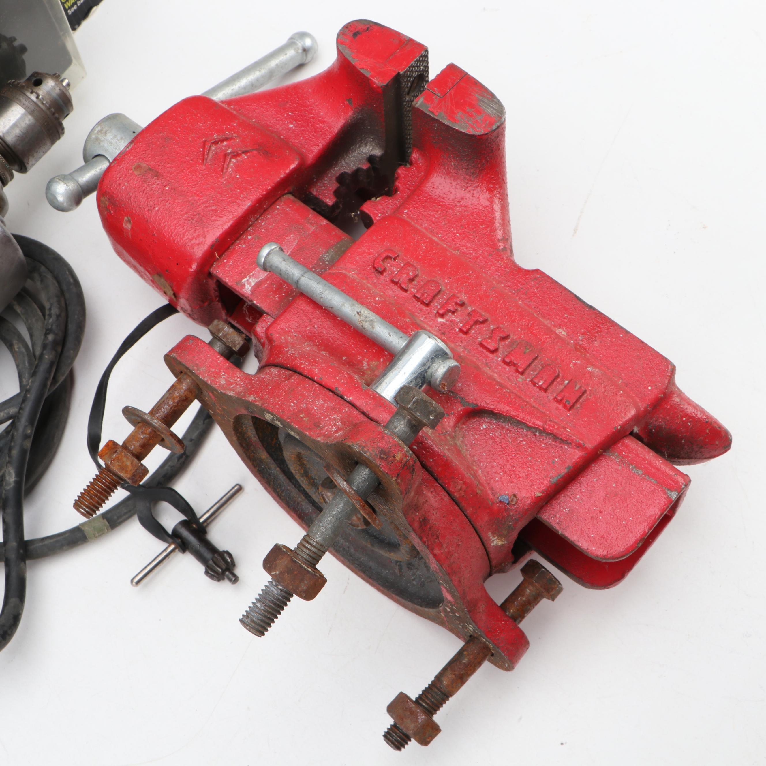 Craftsman Vise Grip with Tool Box and More Tools