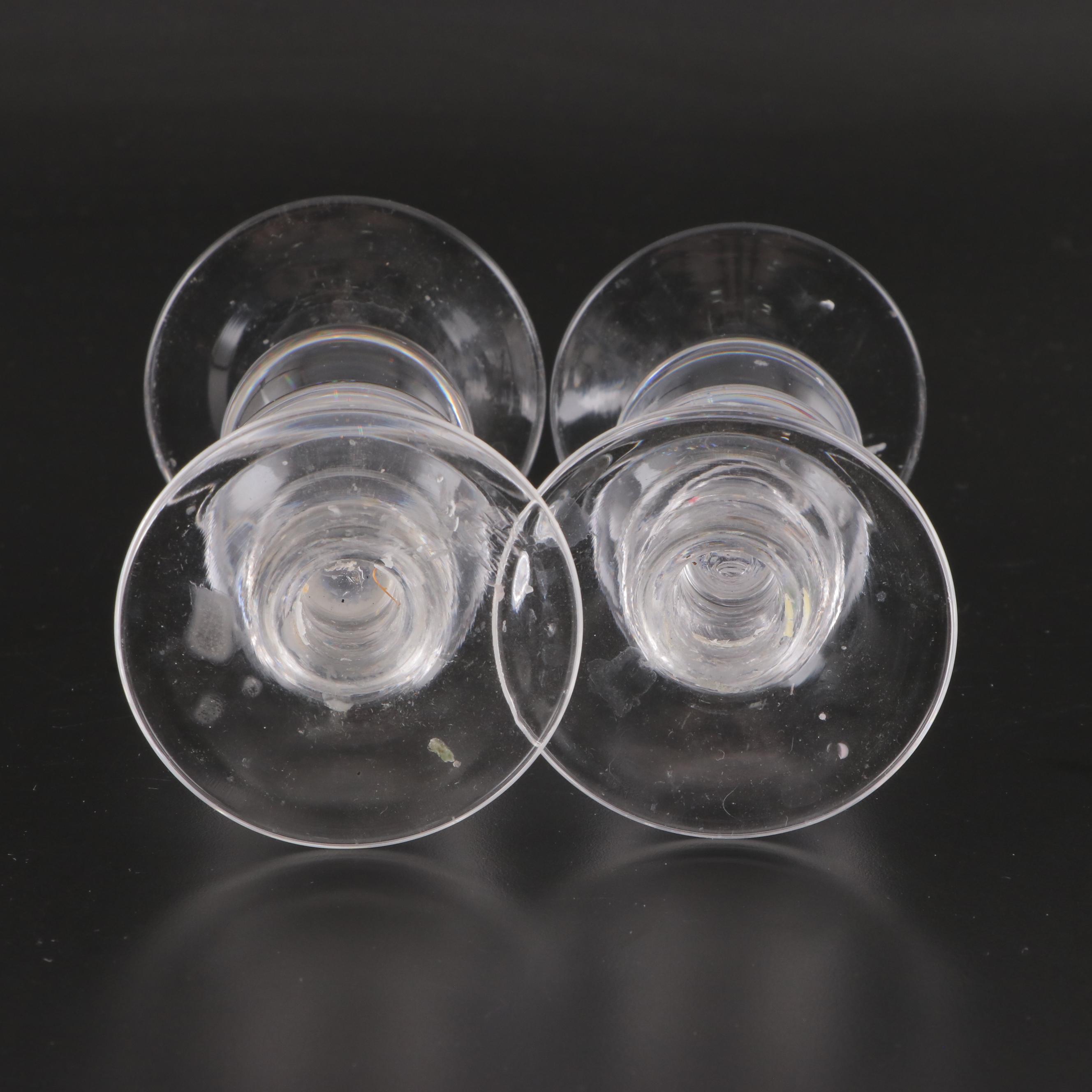 Simon Pearce Glass Hartland Candlesticks and Vase