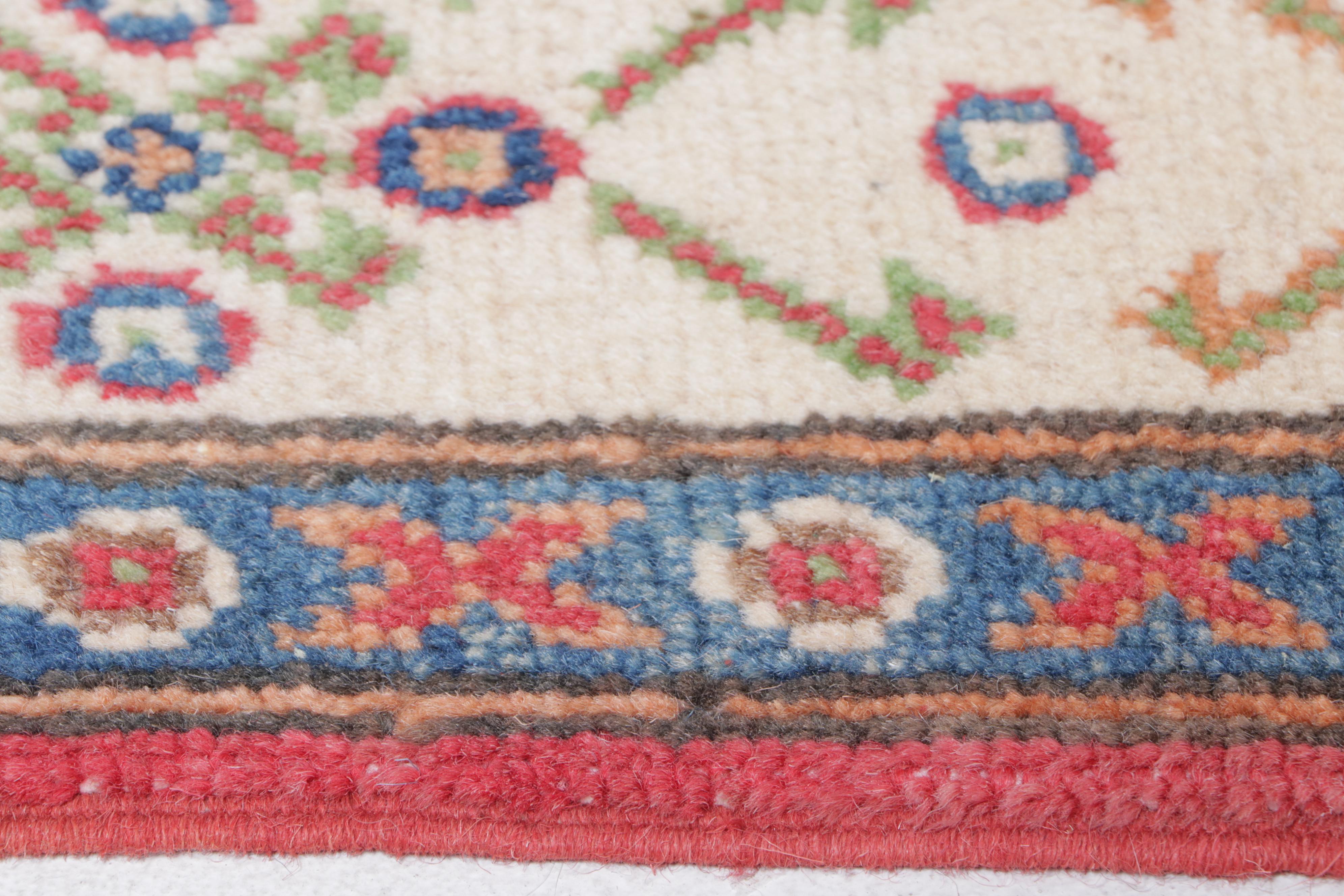 2'10 x 4'3 Hand-Knotted Pakistani Kazak Accent Rug