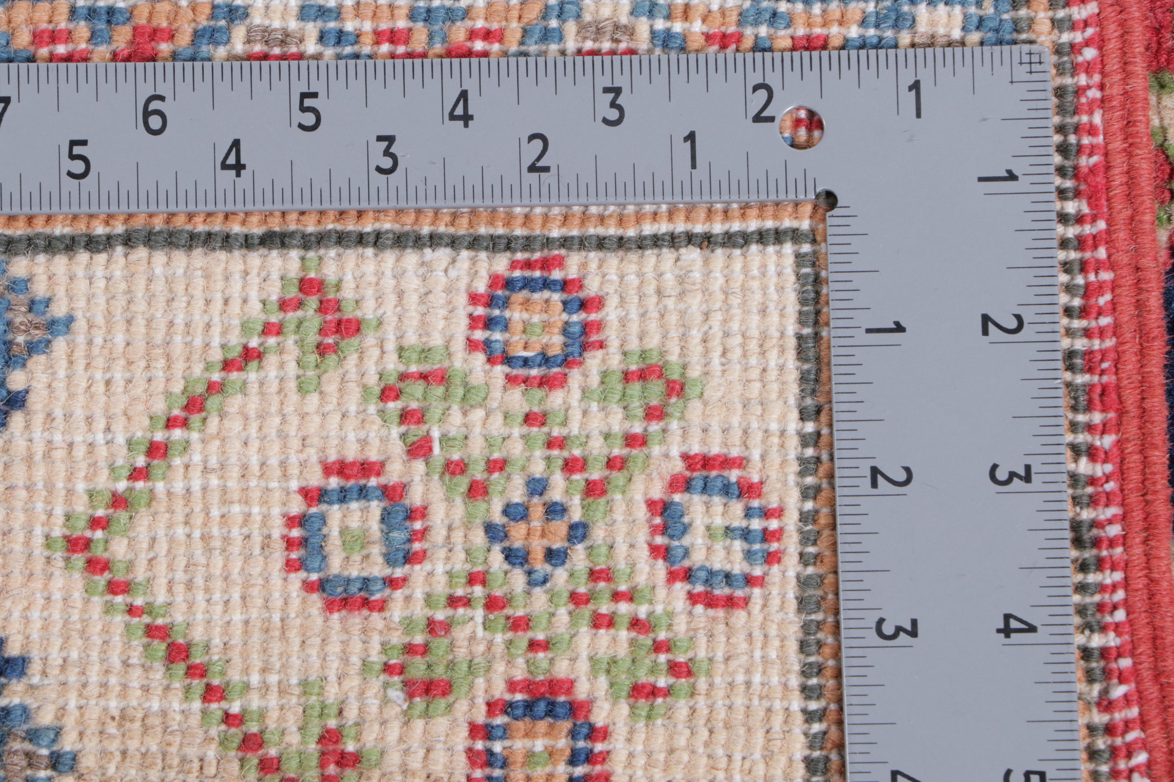 2'10 x 4'3 Hand-Knotted Pakistani Kazak Accent Rug