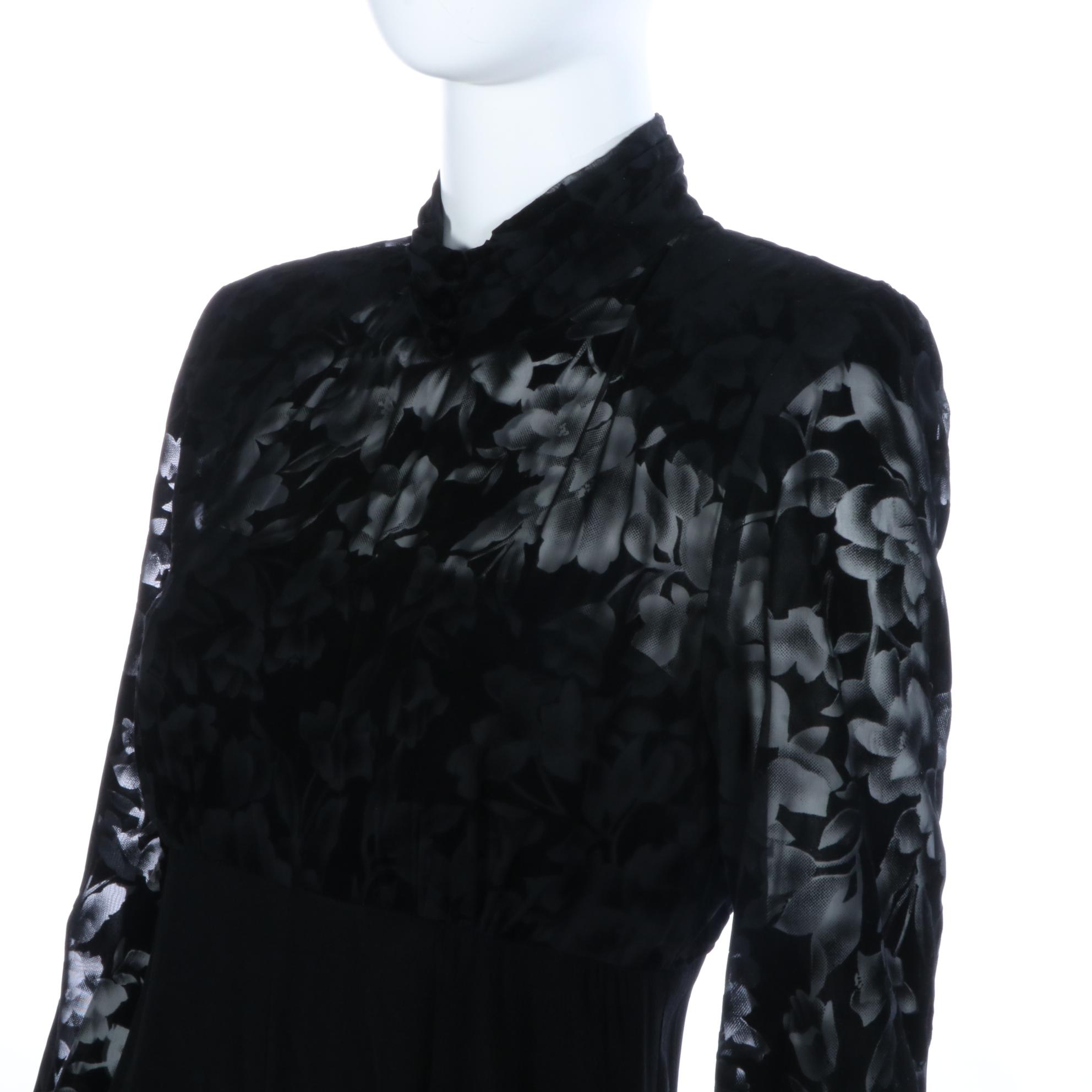 Floral Burnout Velvet Jumpsuit with Open Back