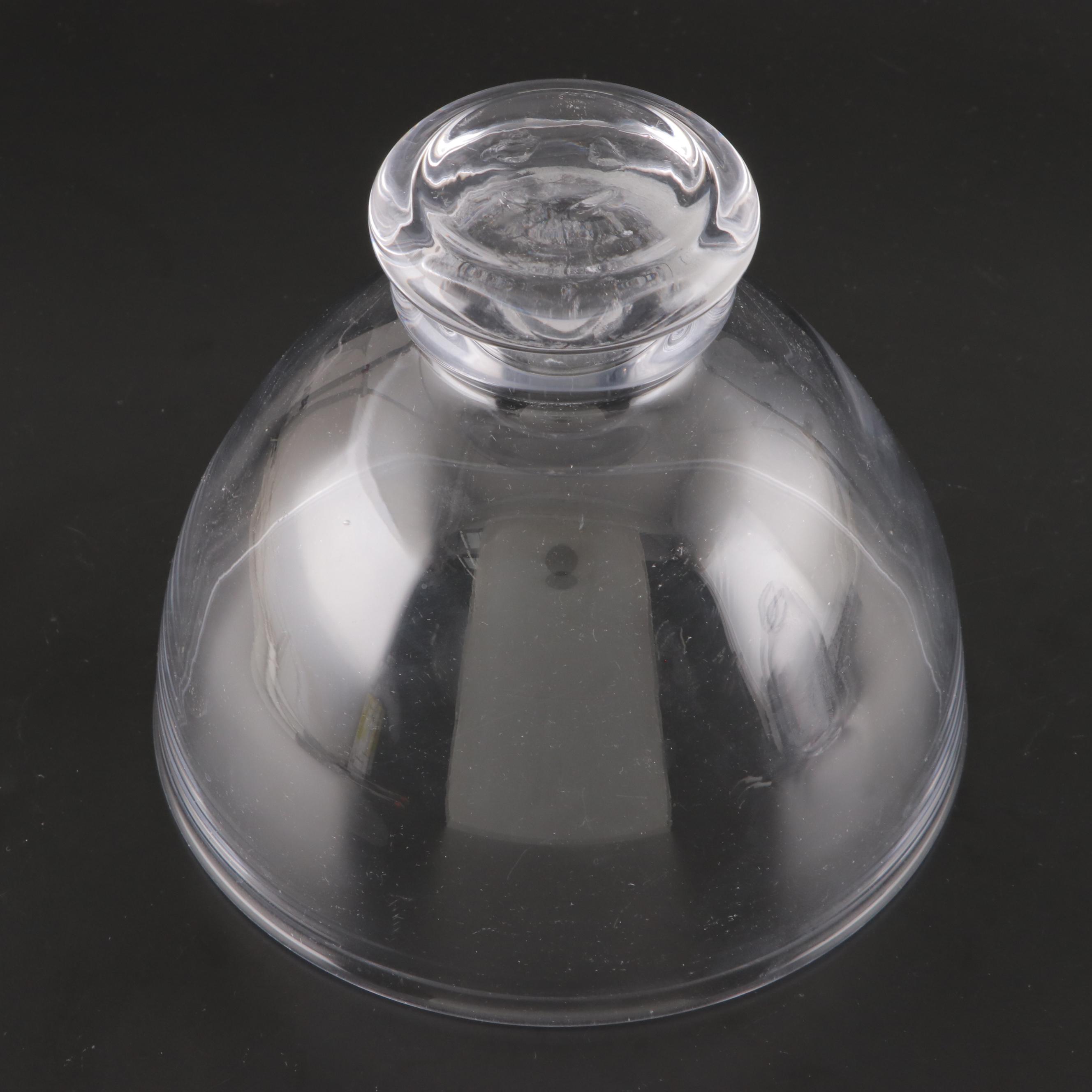 Simon Pearce Glass Rose Bowl Vase and Footed Bowl