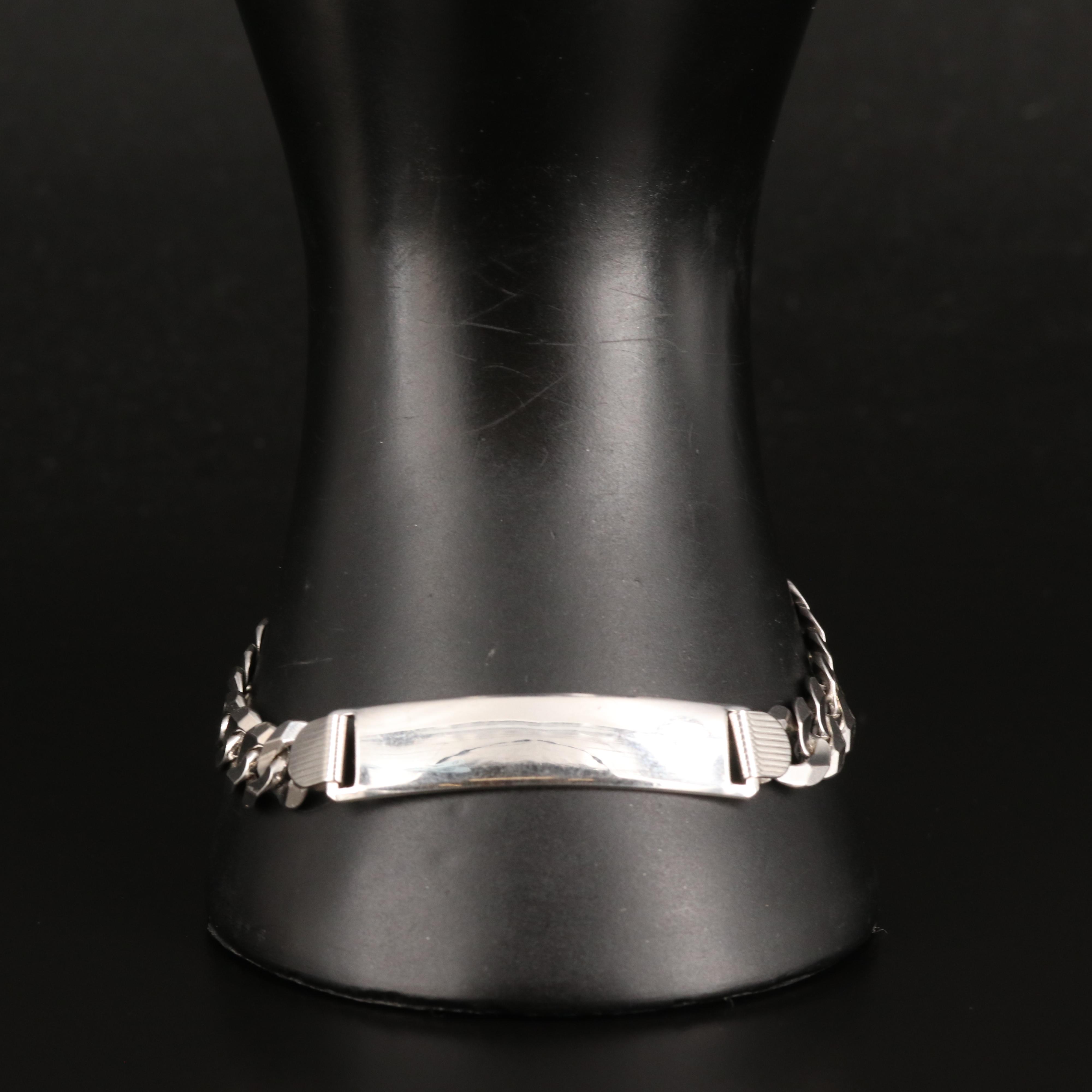14K Curb Link ID Bracelet