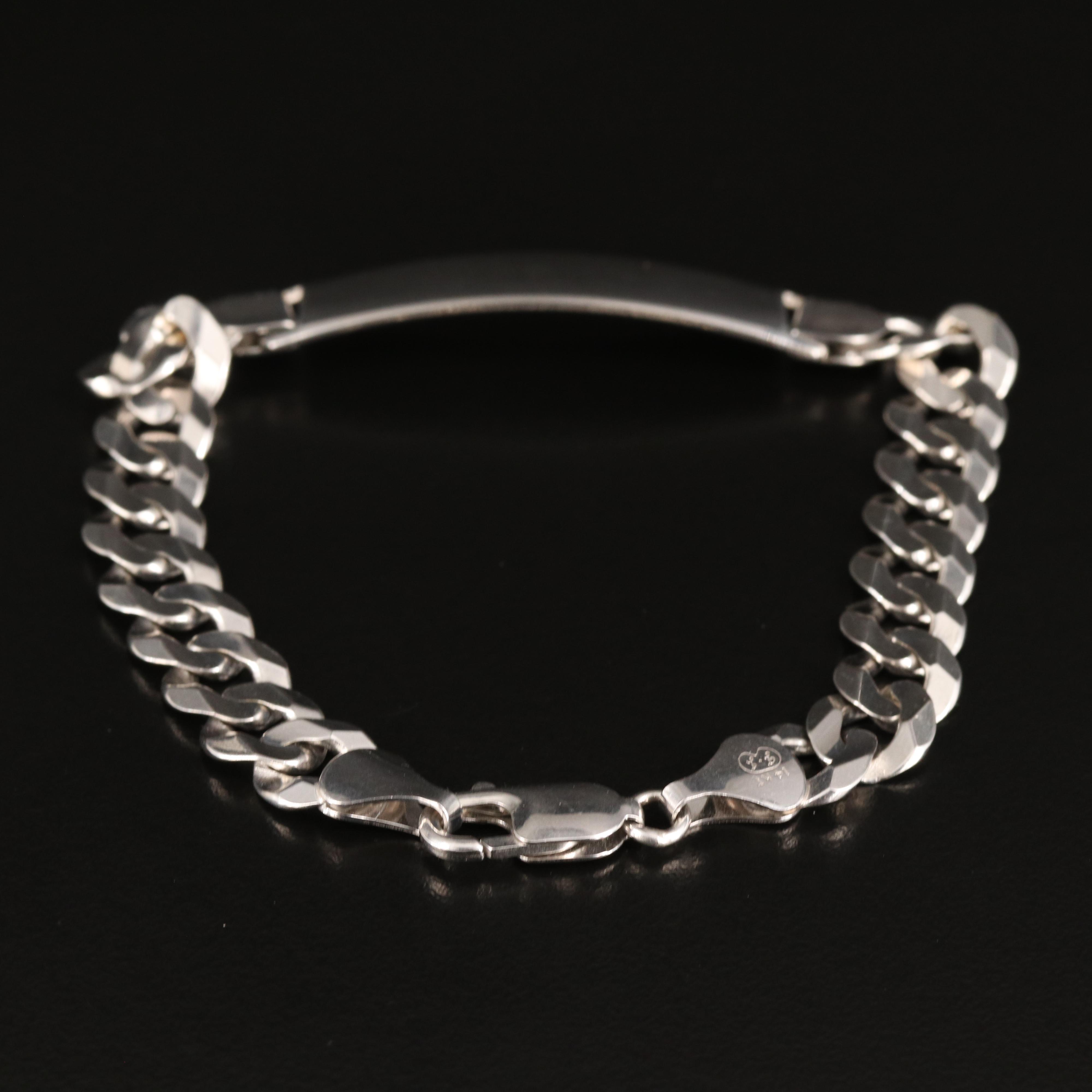 14K Curb Link ID Bracelet