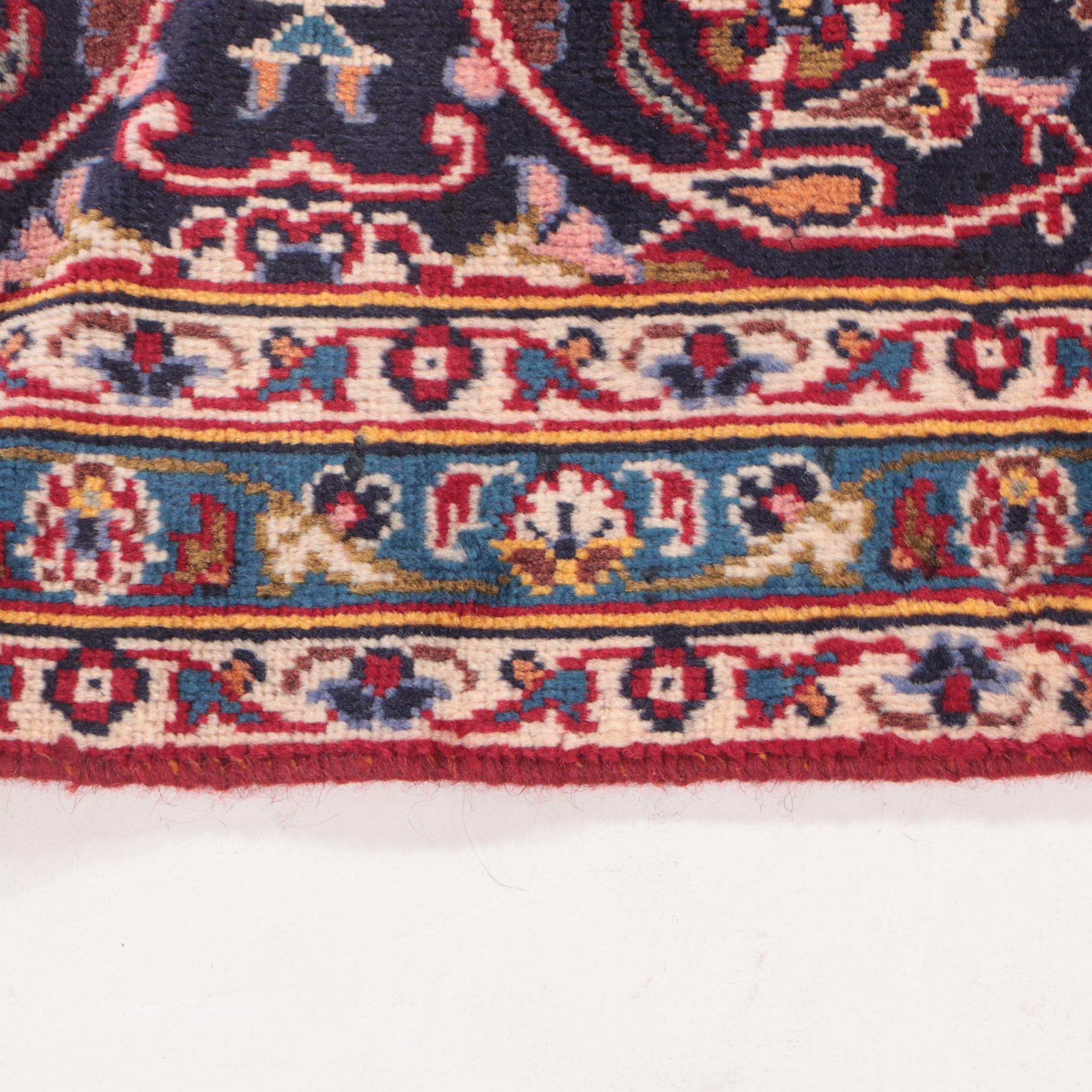 8'1 x 11'11 Hand-Knotted Persian Kashan Area Rug
