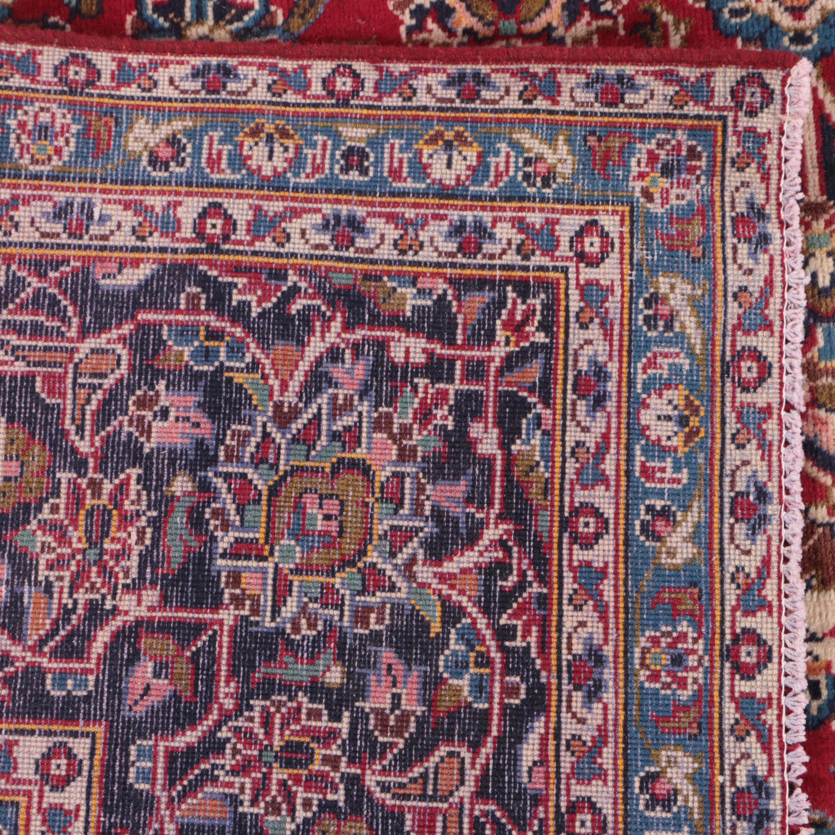 8'1 x 11'11 Hand-Knotted Persian Kashan Area Rug