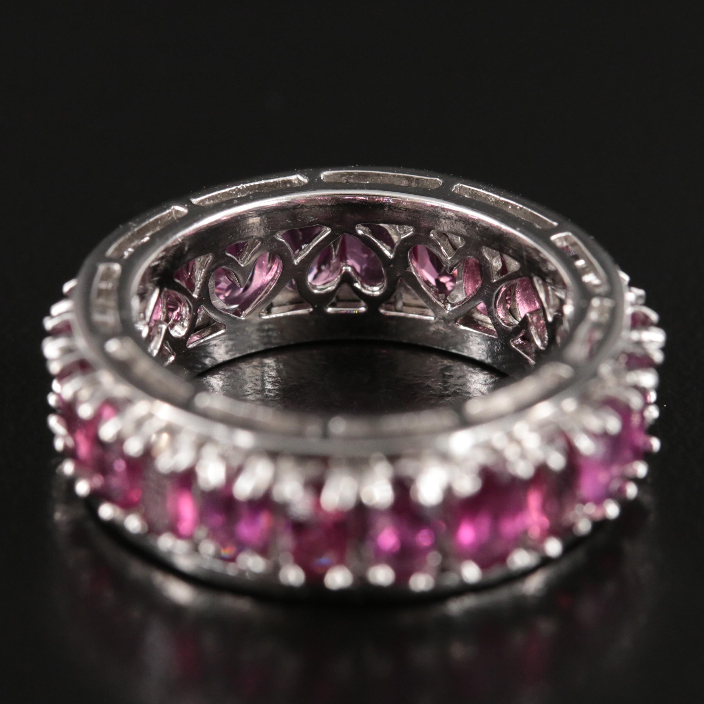 Sterling Garnet Spinner Ring