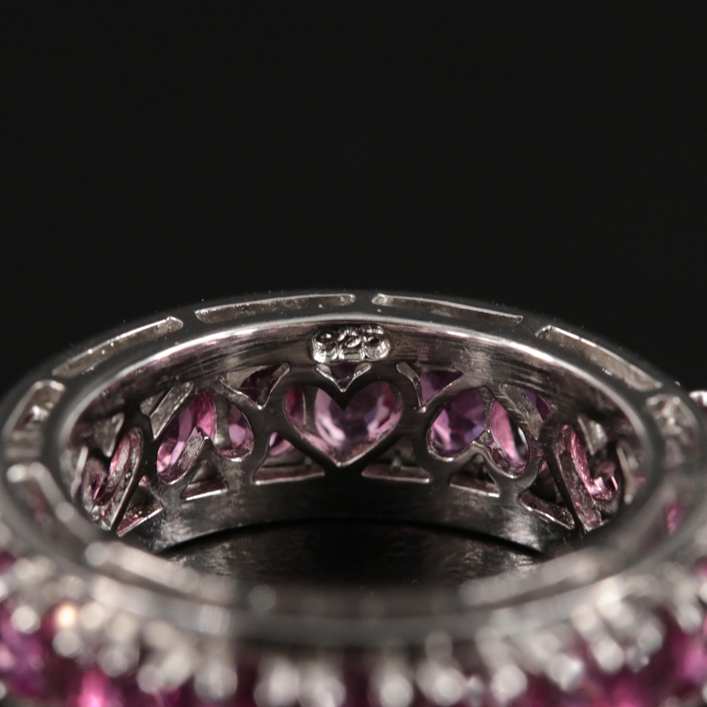 Sterling Garnet Spinner Ring