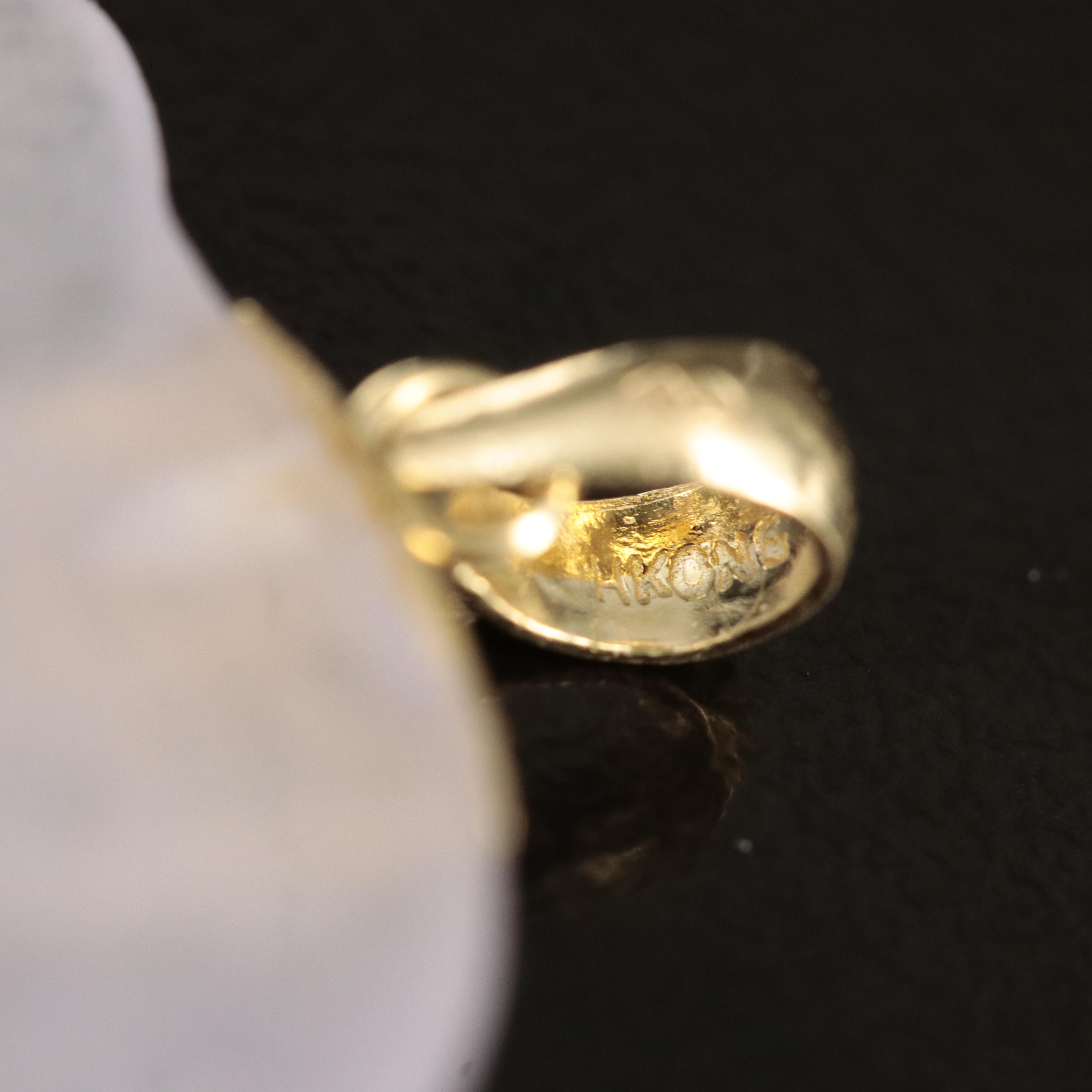 14K Carved Jadeite Elephant Pendant with Longevity Accent