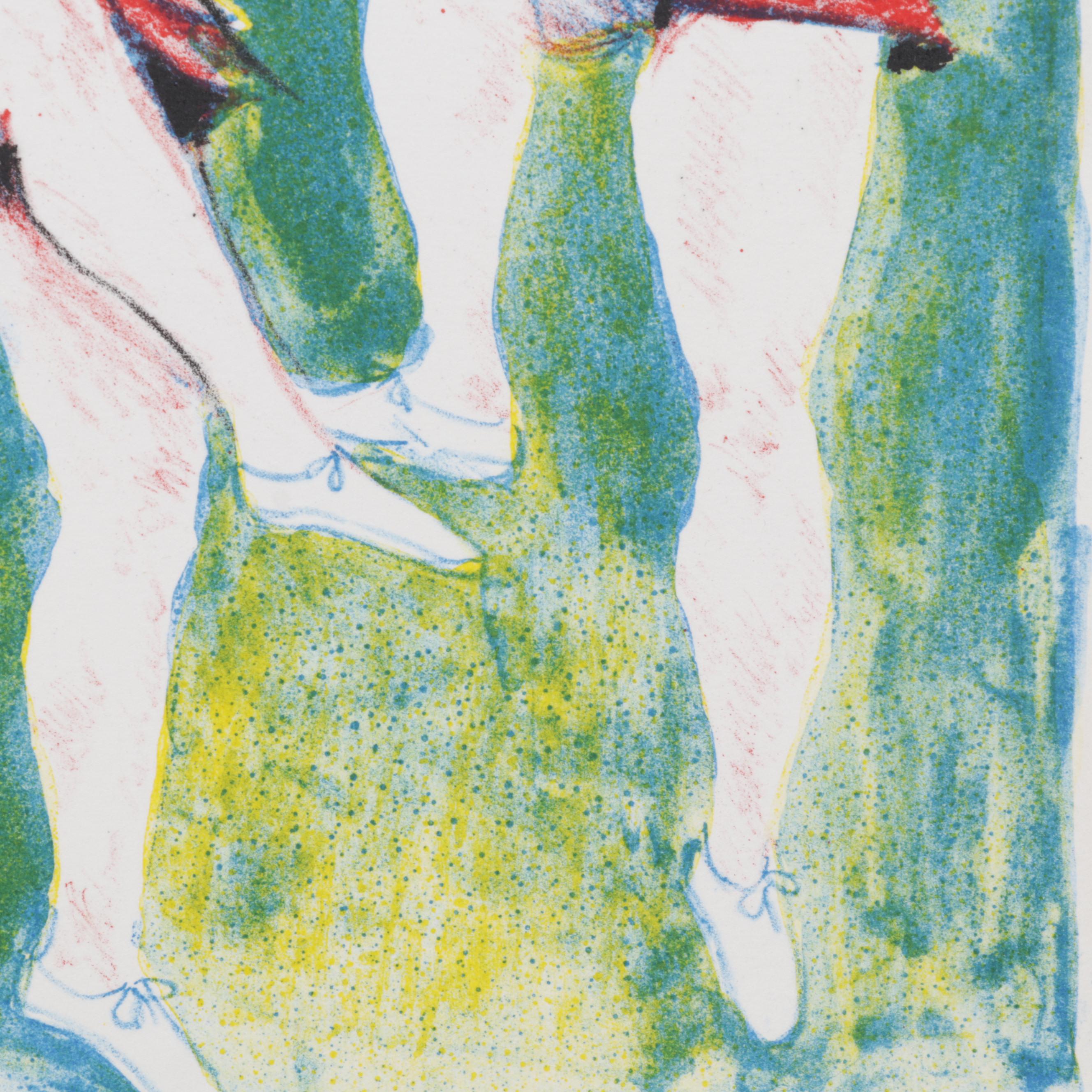 Sidney Chafetz Color Lithograph "At the Game," 1989