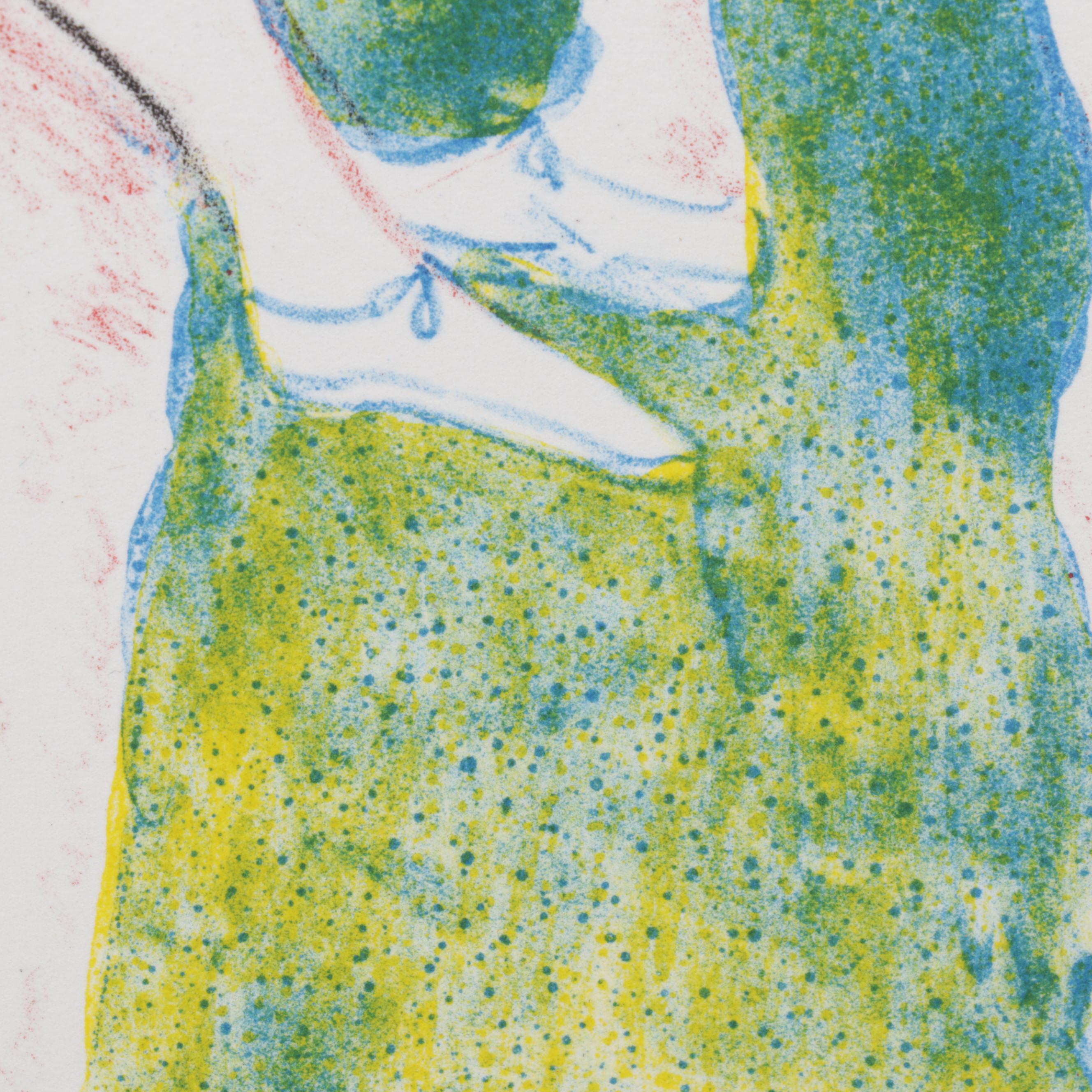 Sidney Chafetz Color Lithograph "At the Game," 1989