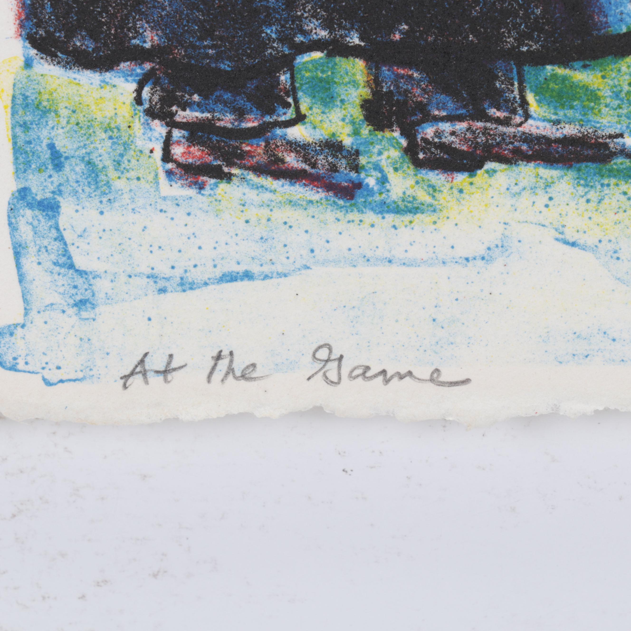 Sidney Chafetz Color Lithograph "At the Game," 1989