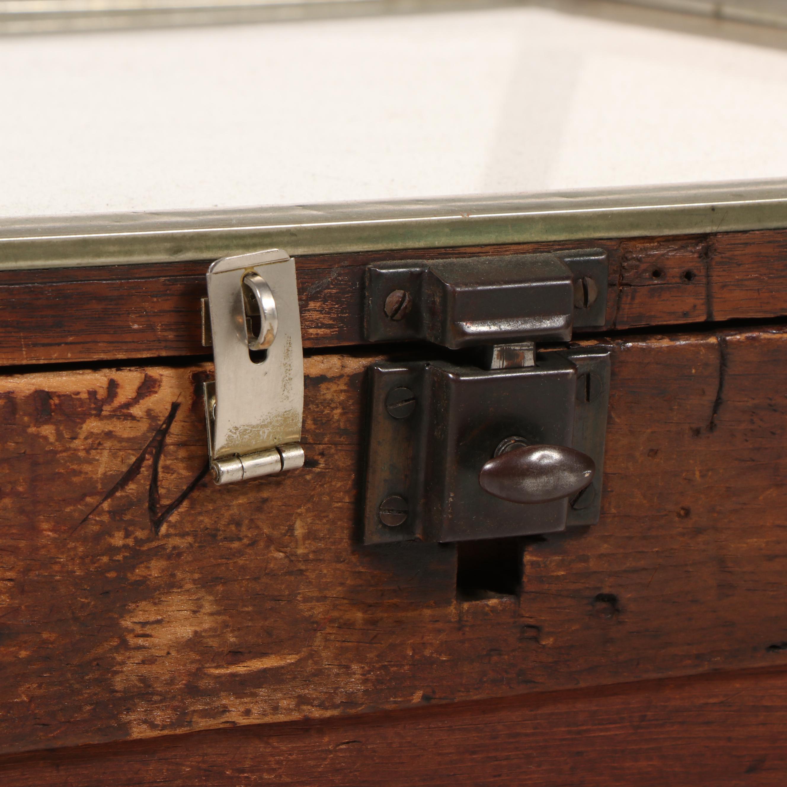 Mirrored-Back Metal and Glass Showcase, Early to Mid 20th Century