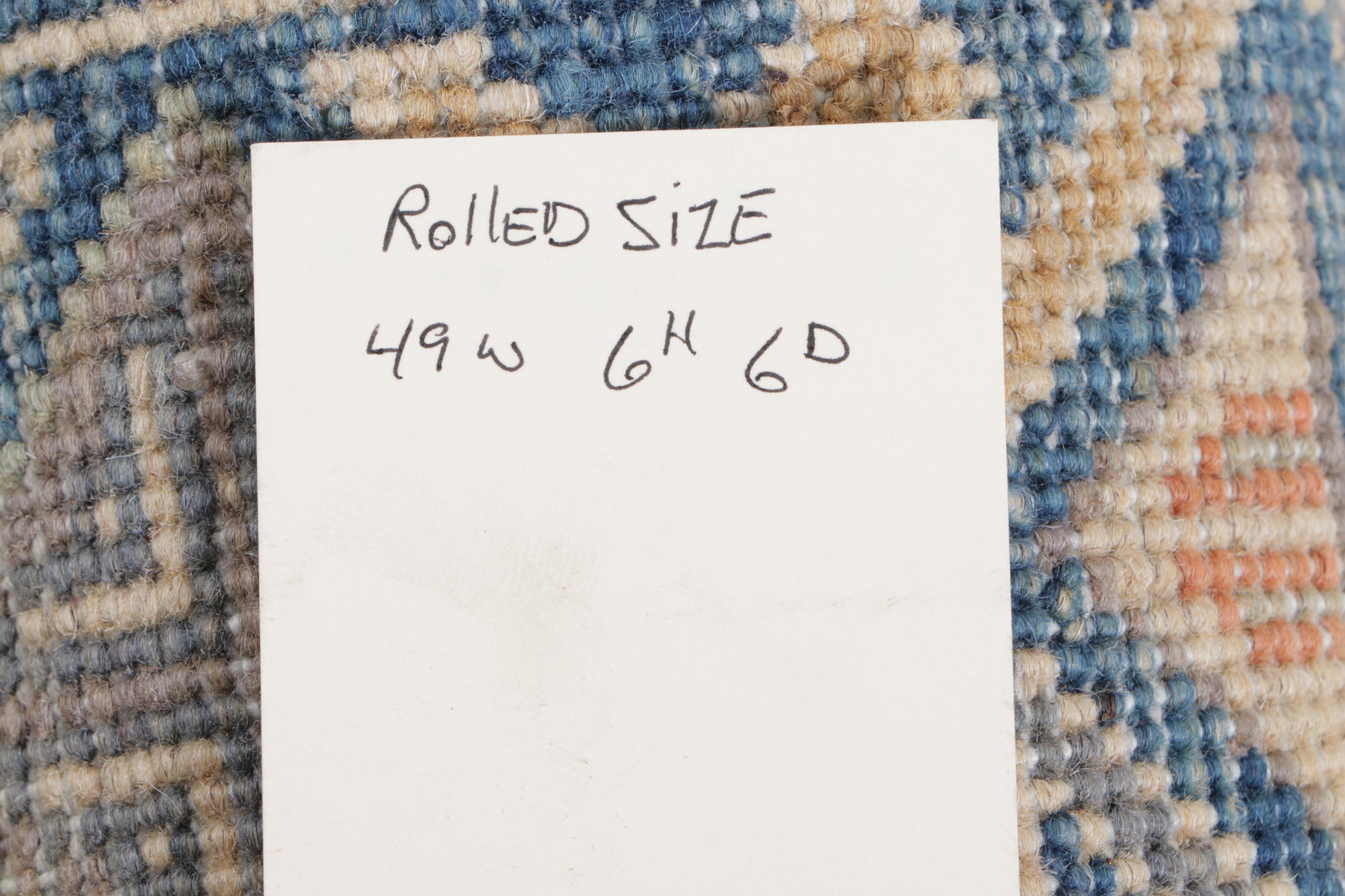 4'1 x 6' Hand-Knotted Afghan Kazak Area Rug