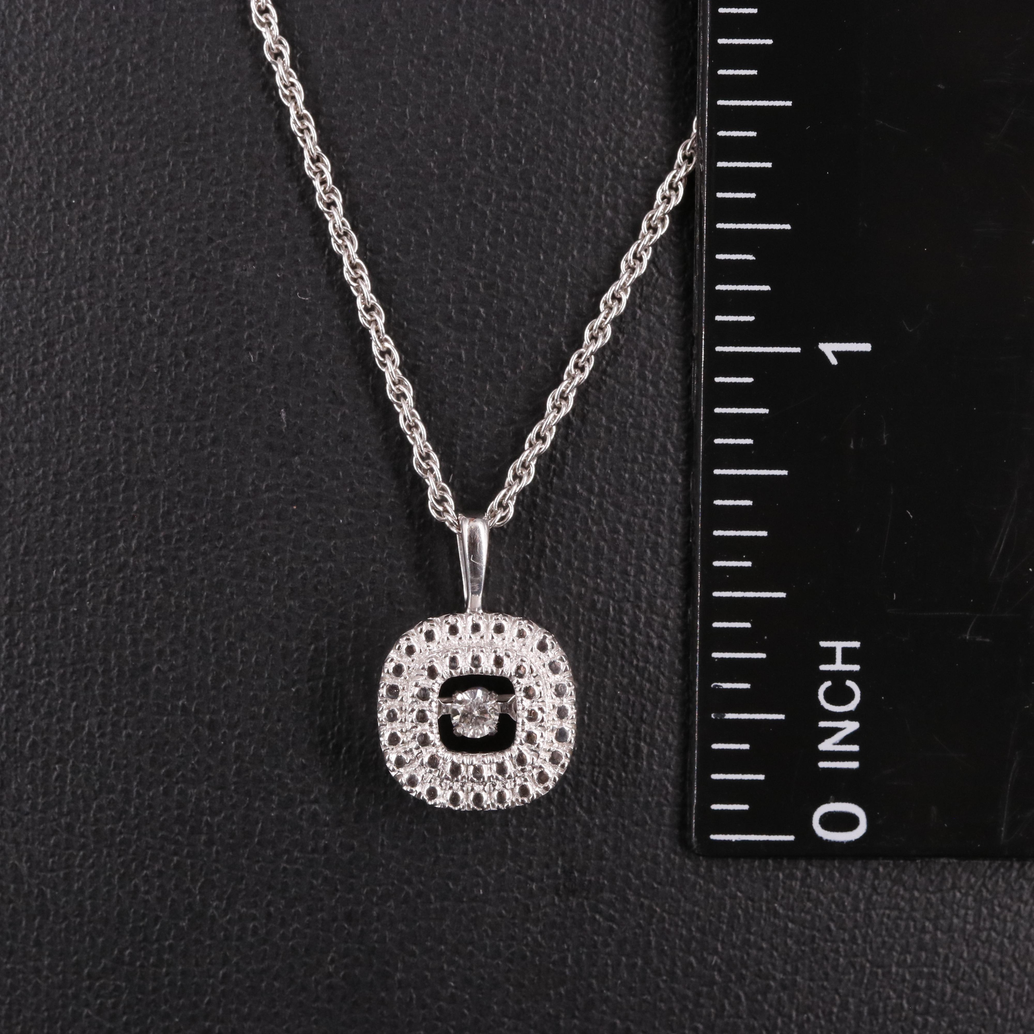 Sterling Diamond Pendant Necklace