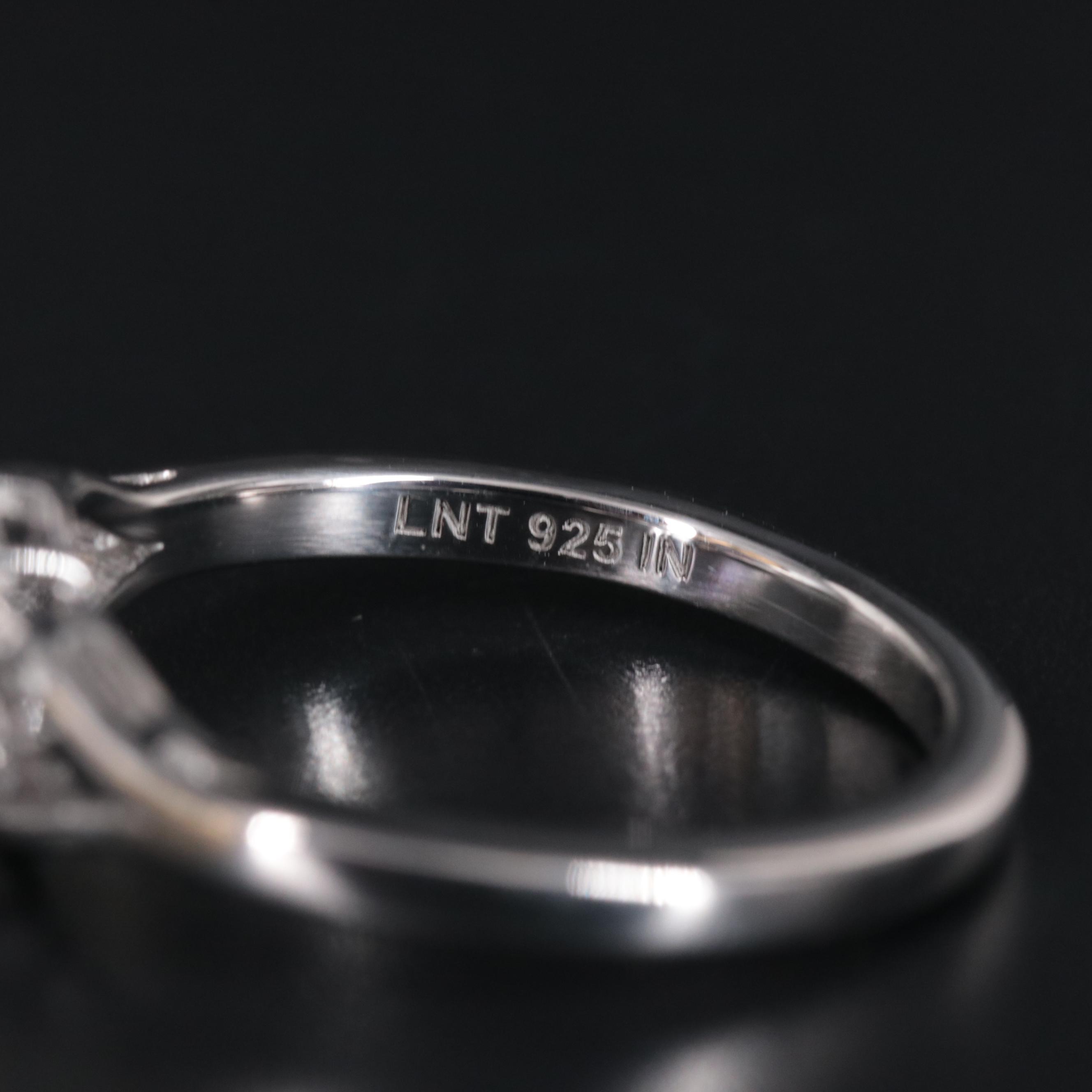 Sterling Silver Amethyst and Cubic Zirconia Ring