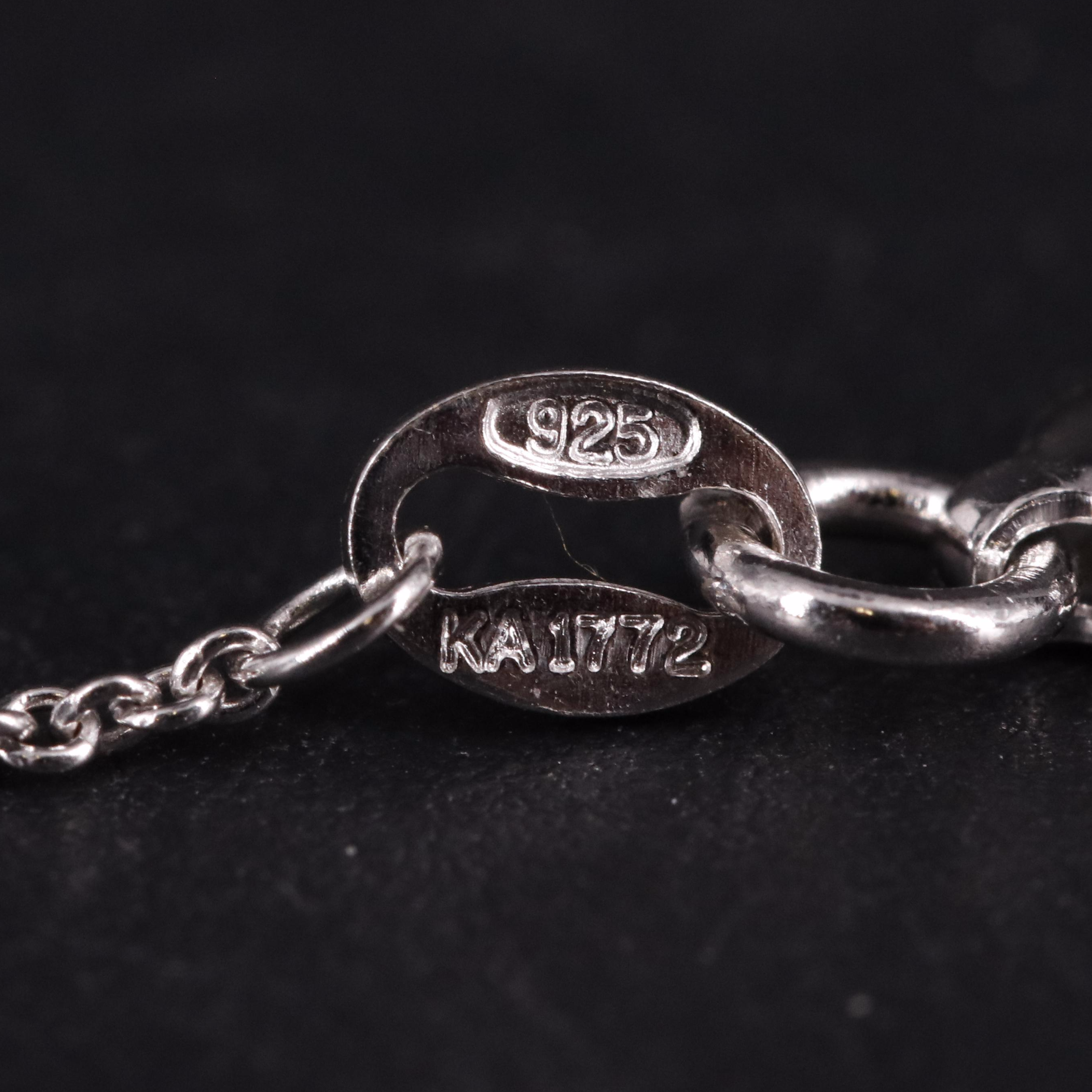 Sterling 0.05 CTW Diamond Four Pointed Star Pendant Necklace