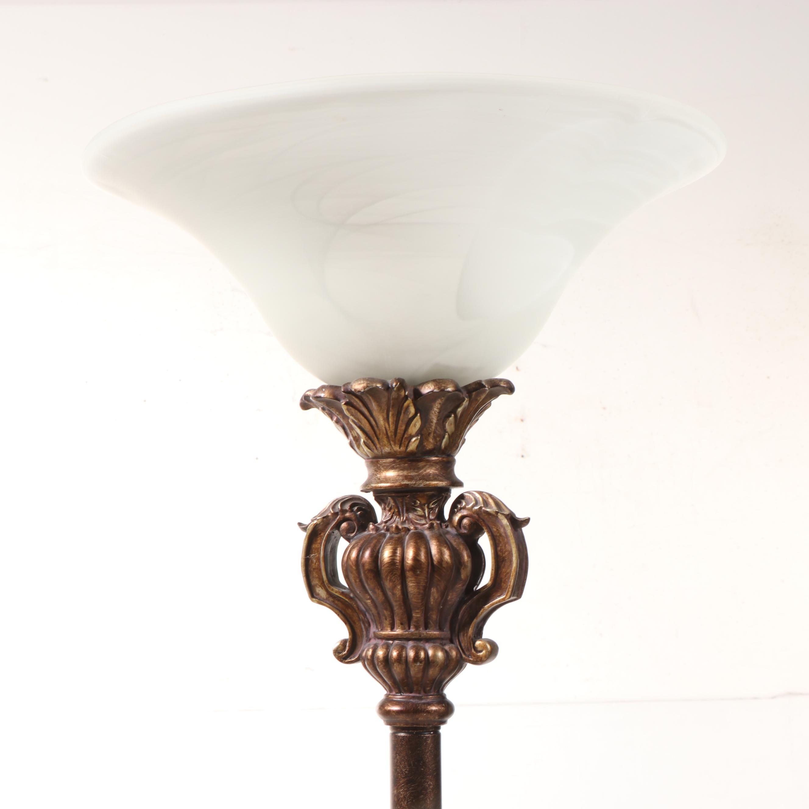 Neoclassical Style Gilt-Decorated Torchiere