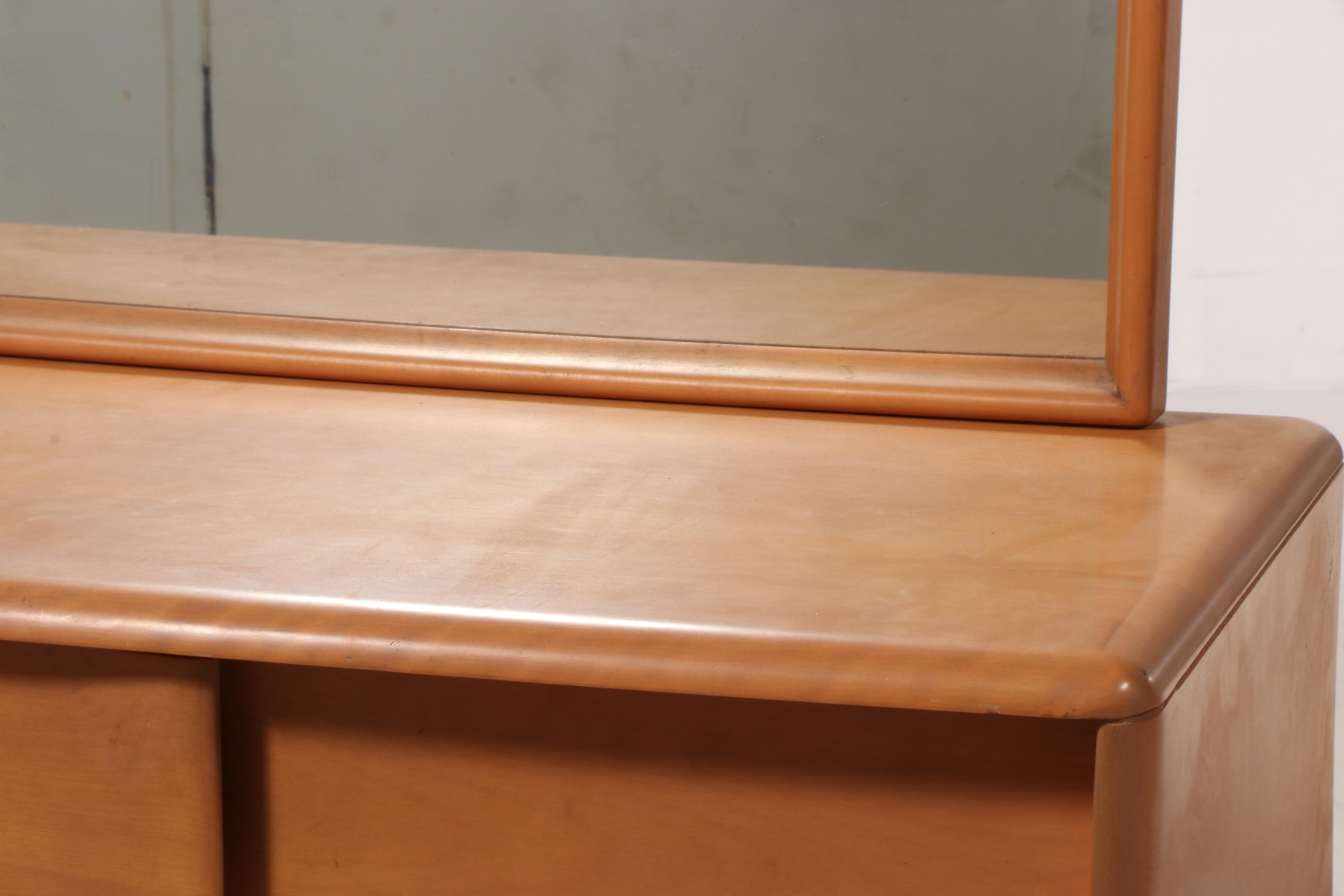 Heywood-Wakefield Mid Century Modern Three-Drawer Dresser in Champagne Finish