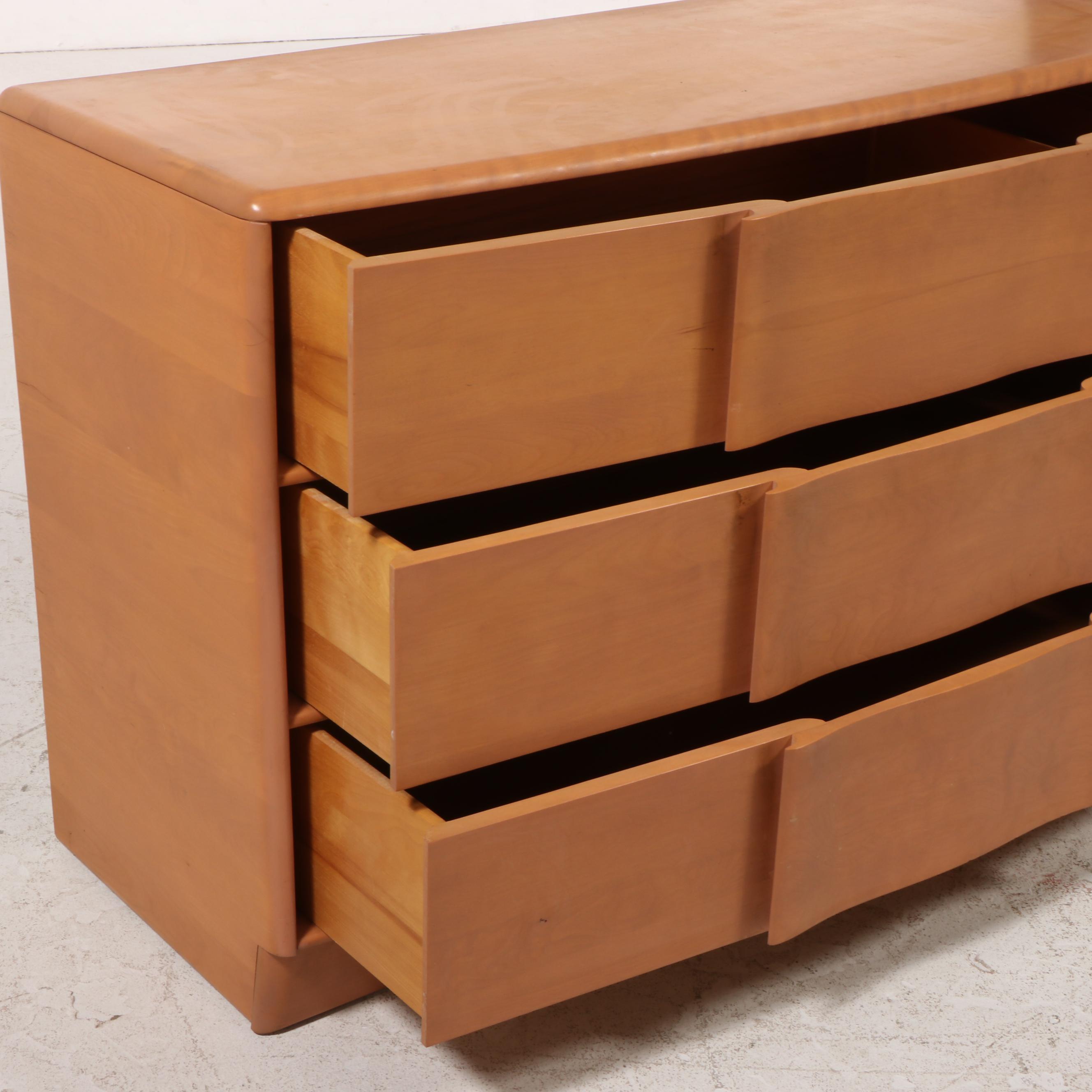 Heywood-Wakefield Mid Century Modern Three-Drawer Dresser in Champagne Finish