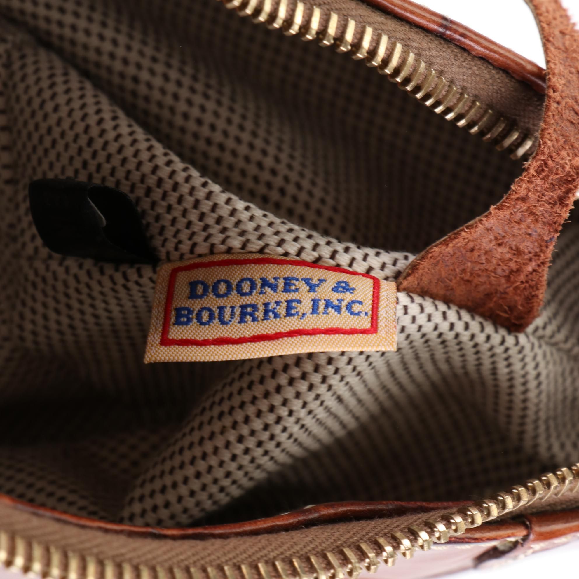 Dooney & Bourke Shoulder Bags in Black and Brown Croc-Effect Leather