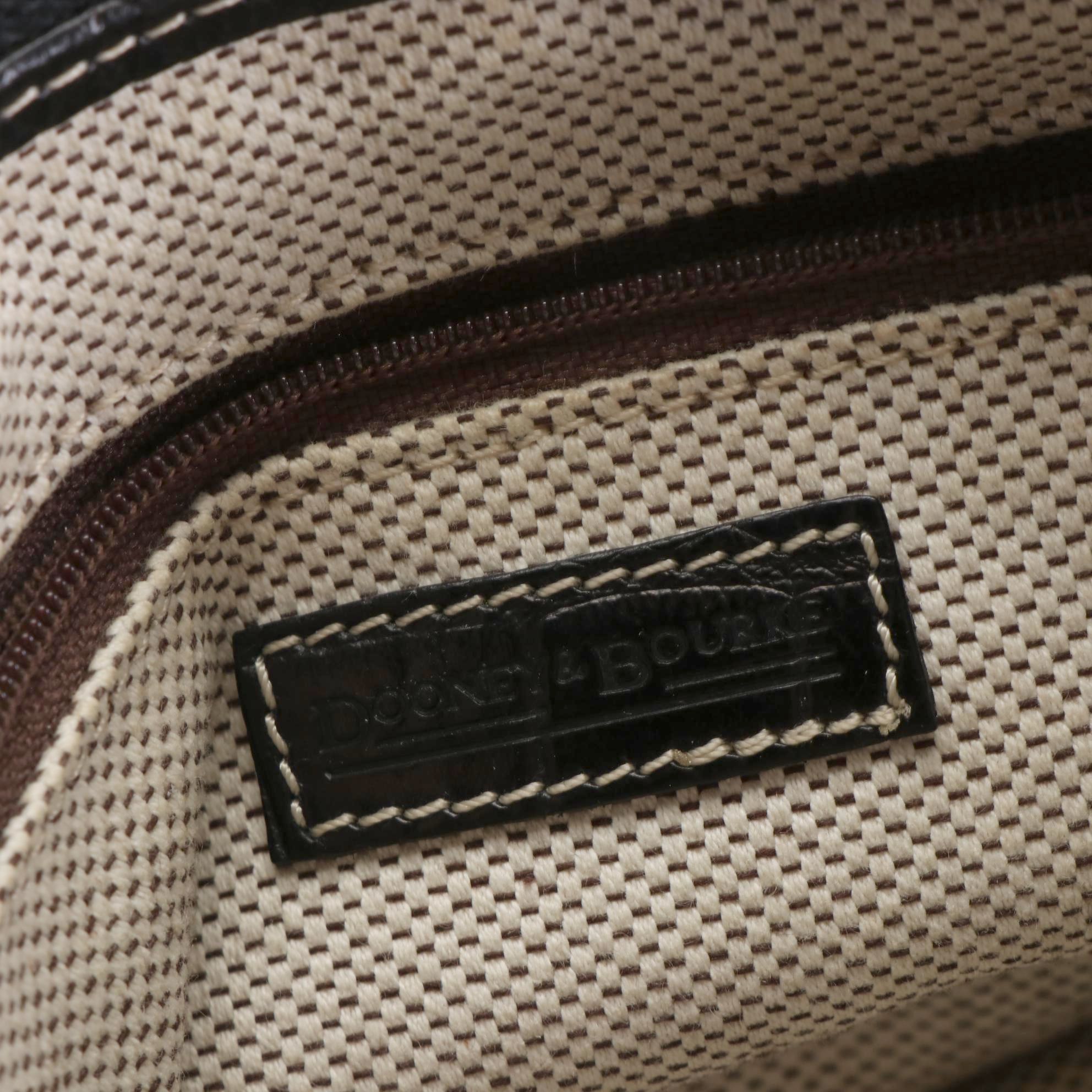 Dooney & Bourke Shoulder Bags in Black and Brown Croc-Effect Leather