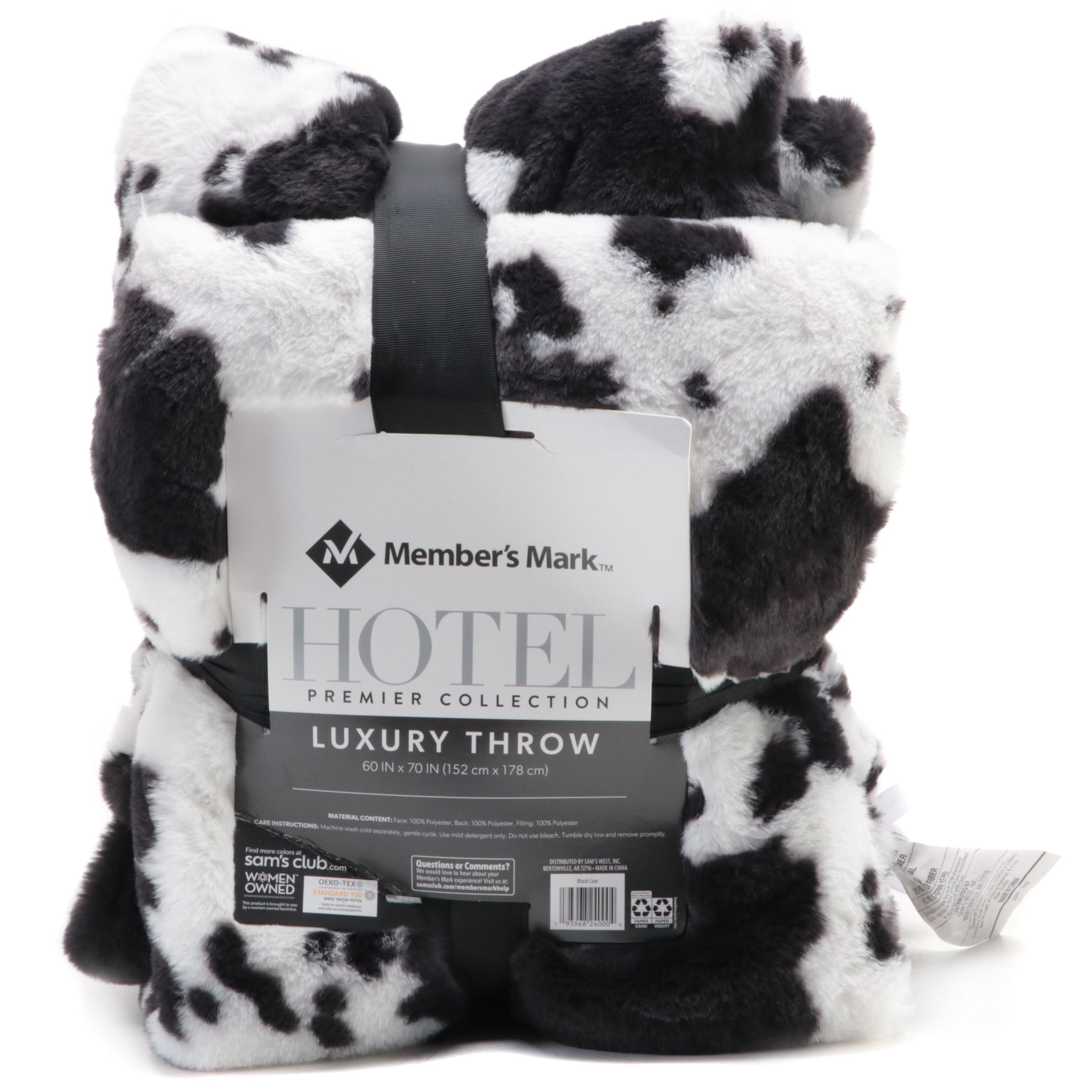 Member's Mark Hotel Premier Collection Luxury Throw Blanket in Black