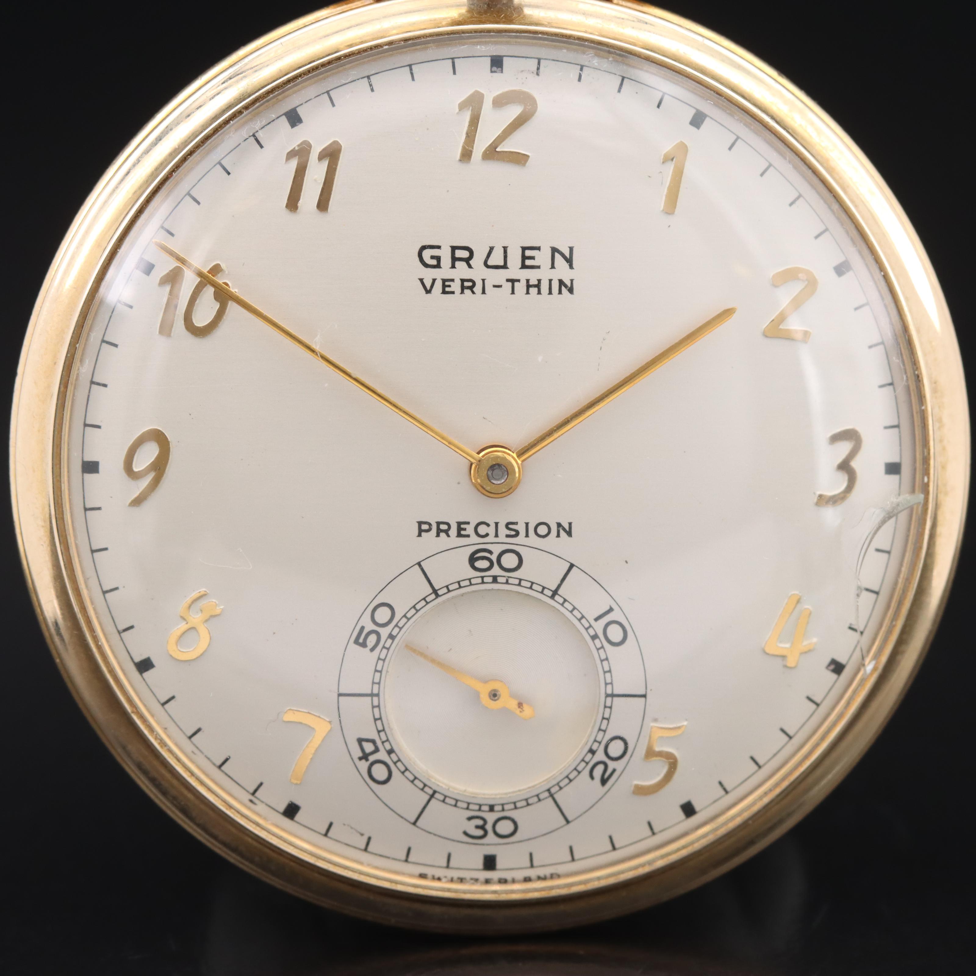 Gruen Veri-Thin Gold-Filled Pocket Watch