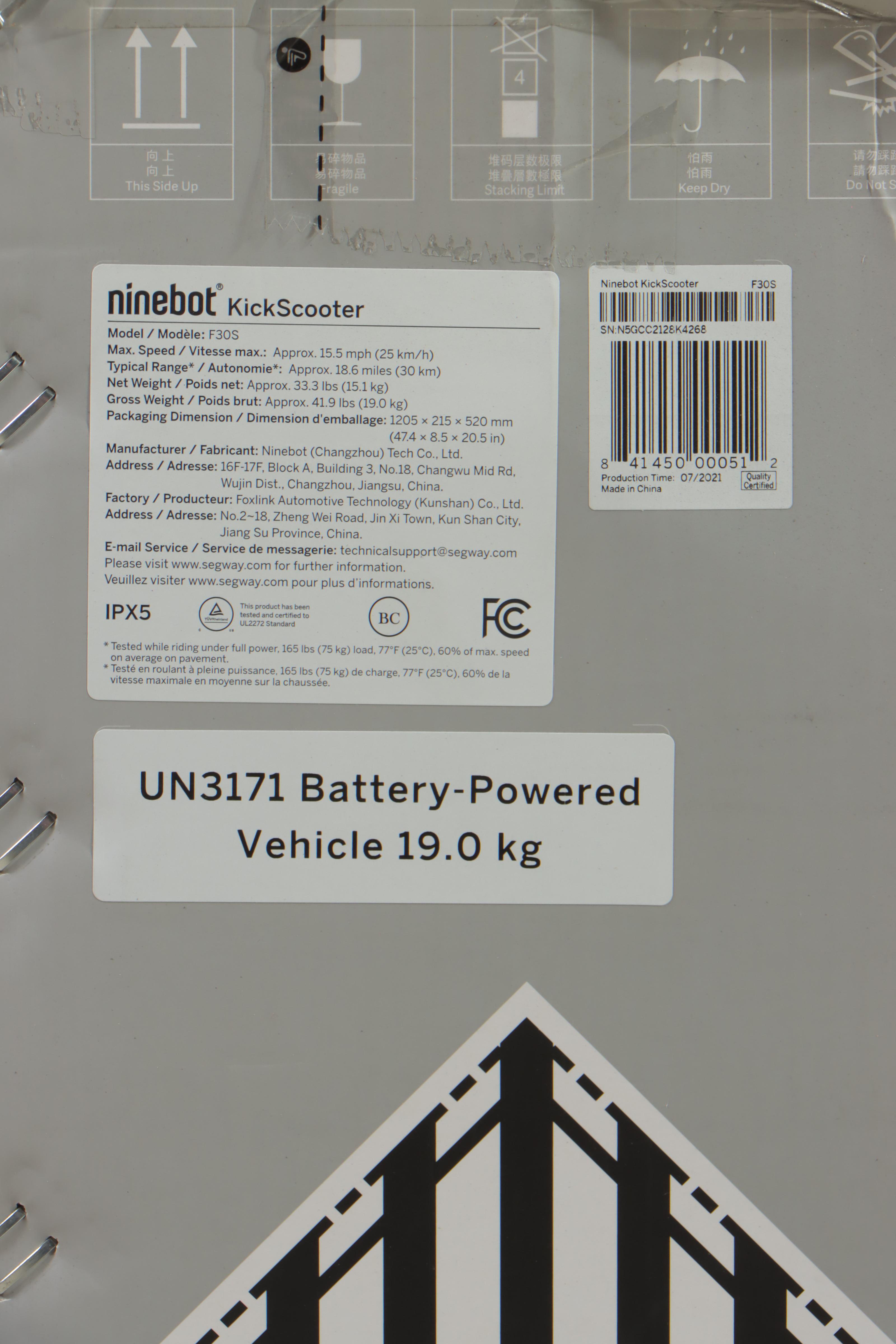 Segway Ninebot KickScooter F30S Electric Scooter