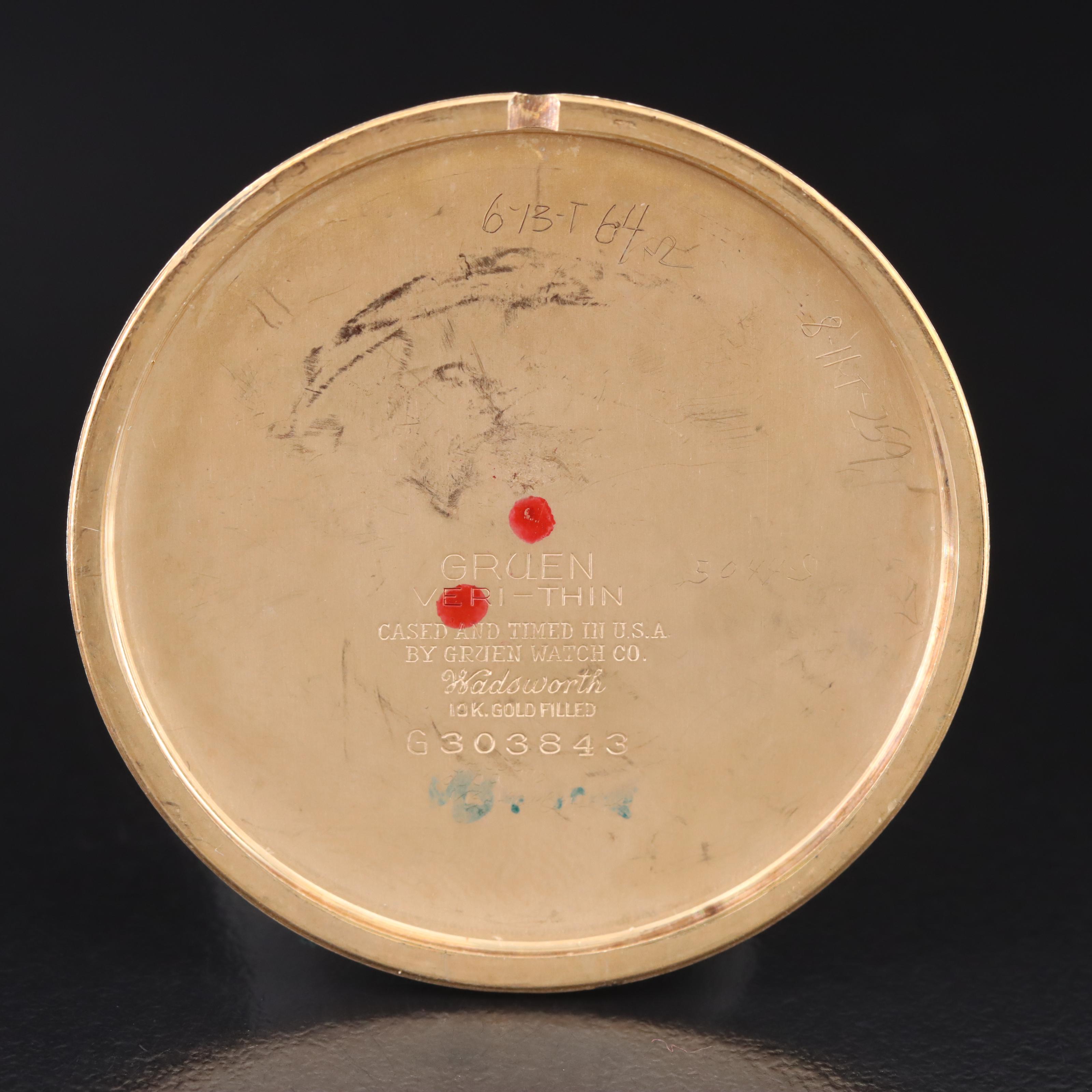 Gruen Veri-Thin Gold-Filled Pocket Watch