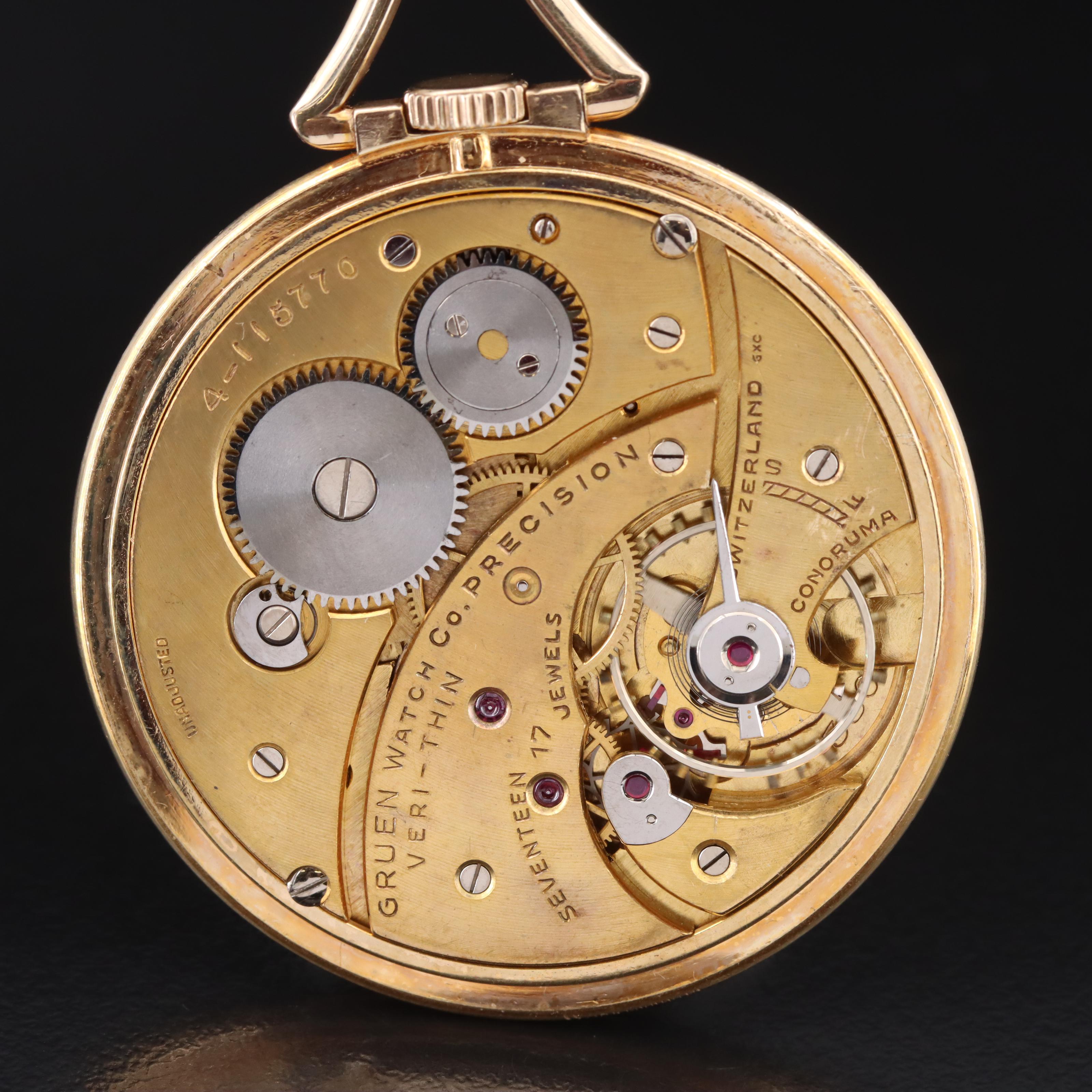 Gruen Veri-Thin Gold-Filled Pocket Watch