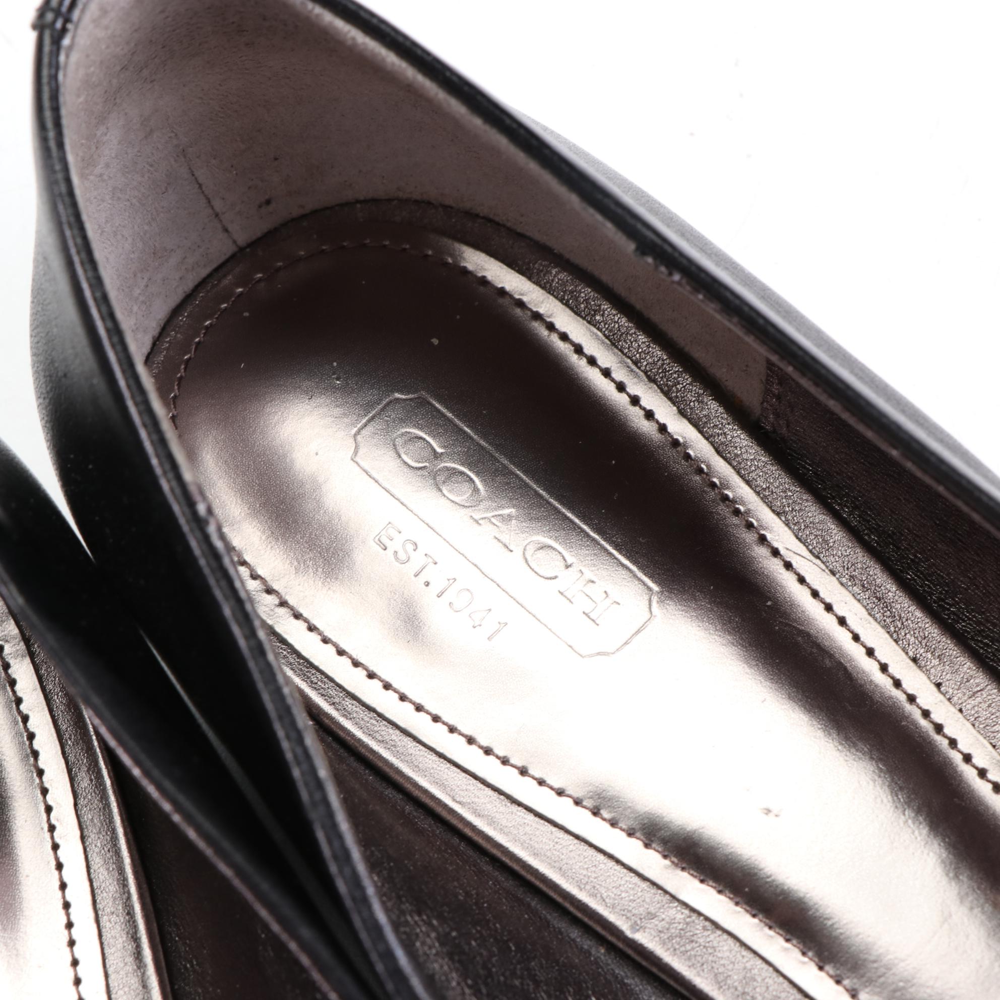 Coach Pointed Toe Flats in Suede and Leather with Boxes