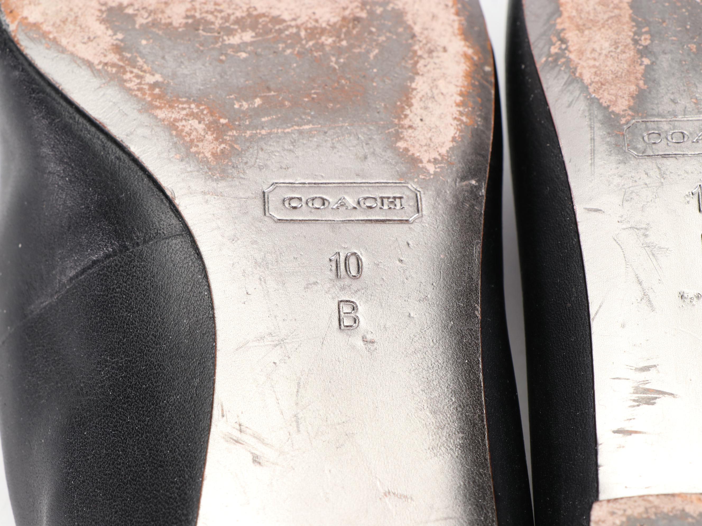 Coach Pointed Toe Flats in Suede and Leather with Boxes