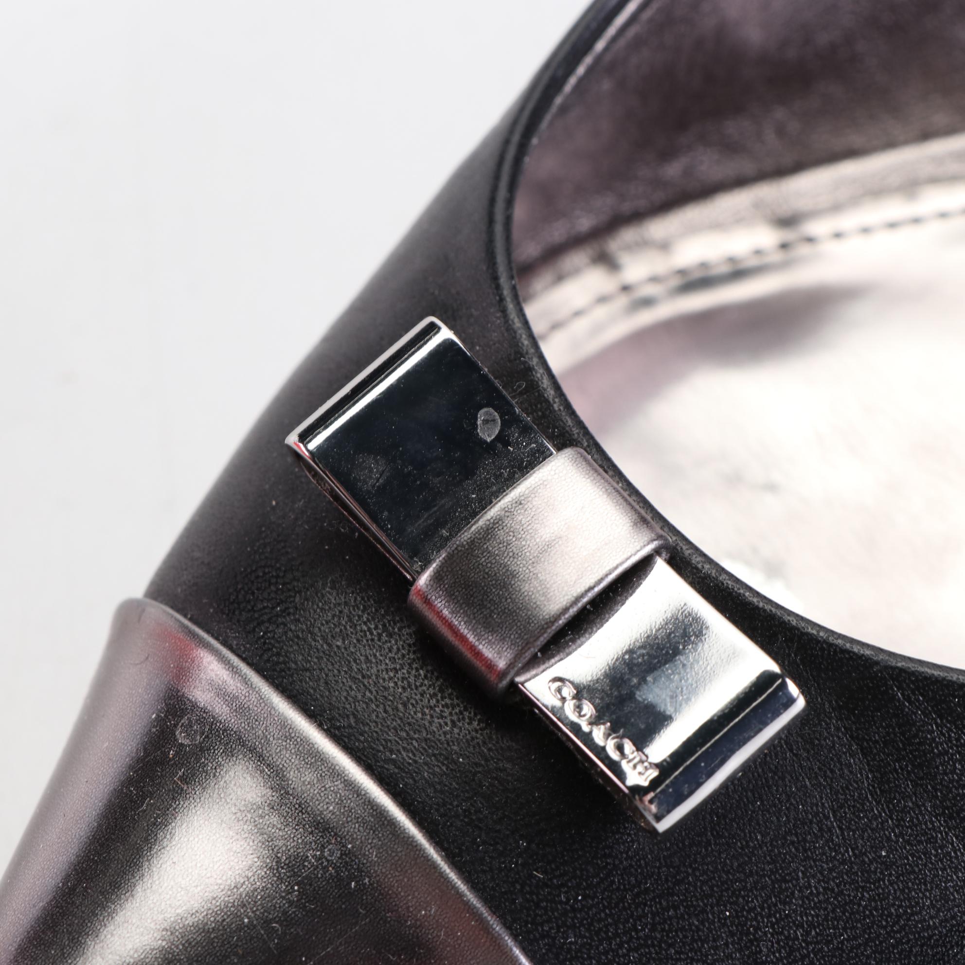 Coach Pointed Toe Flats in Suede and Leather with Boxes