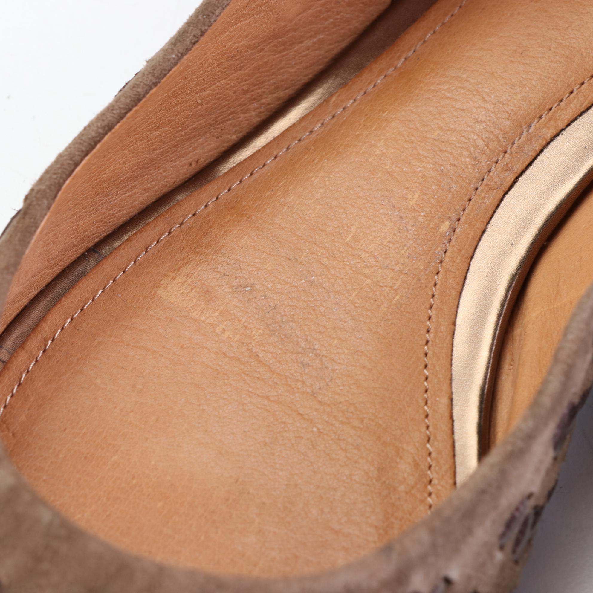 Coach Pointed Toe Flats in Suede and Leather with Boxes