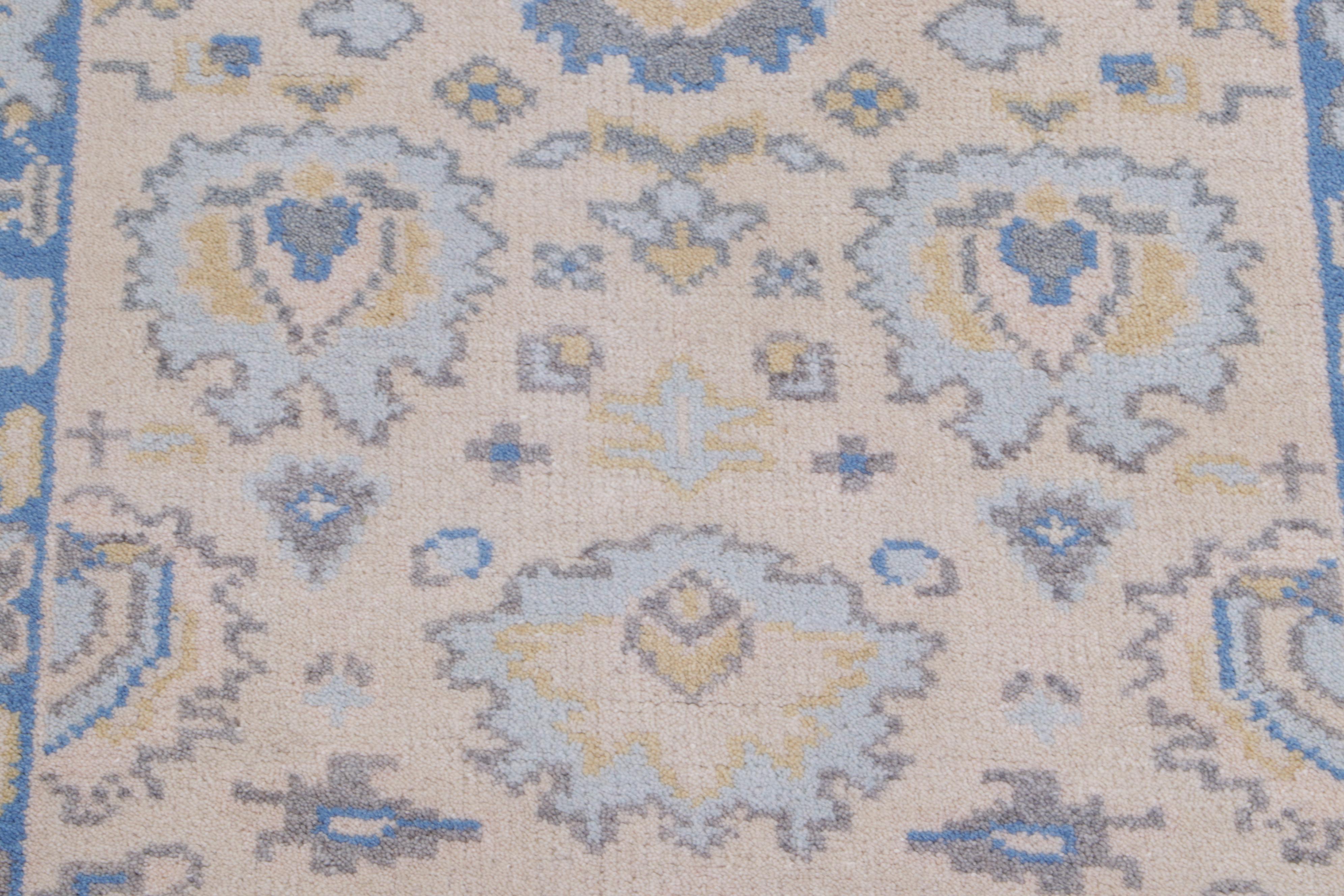 2'7 x 8'2 Hand-Knotted Indo-Turkish Oushak Carpet Runner
