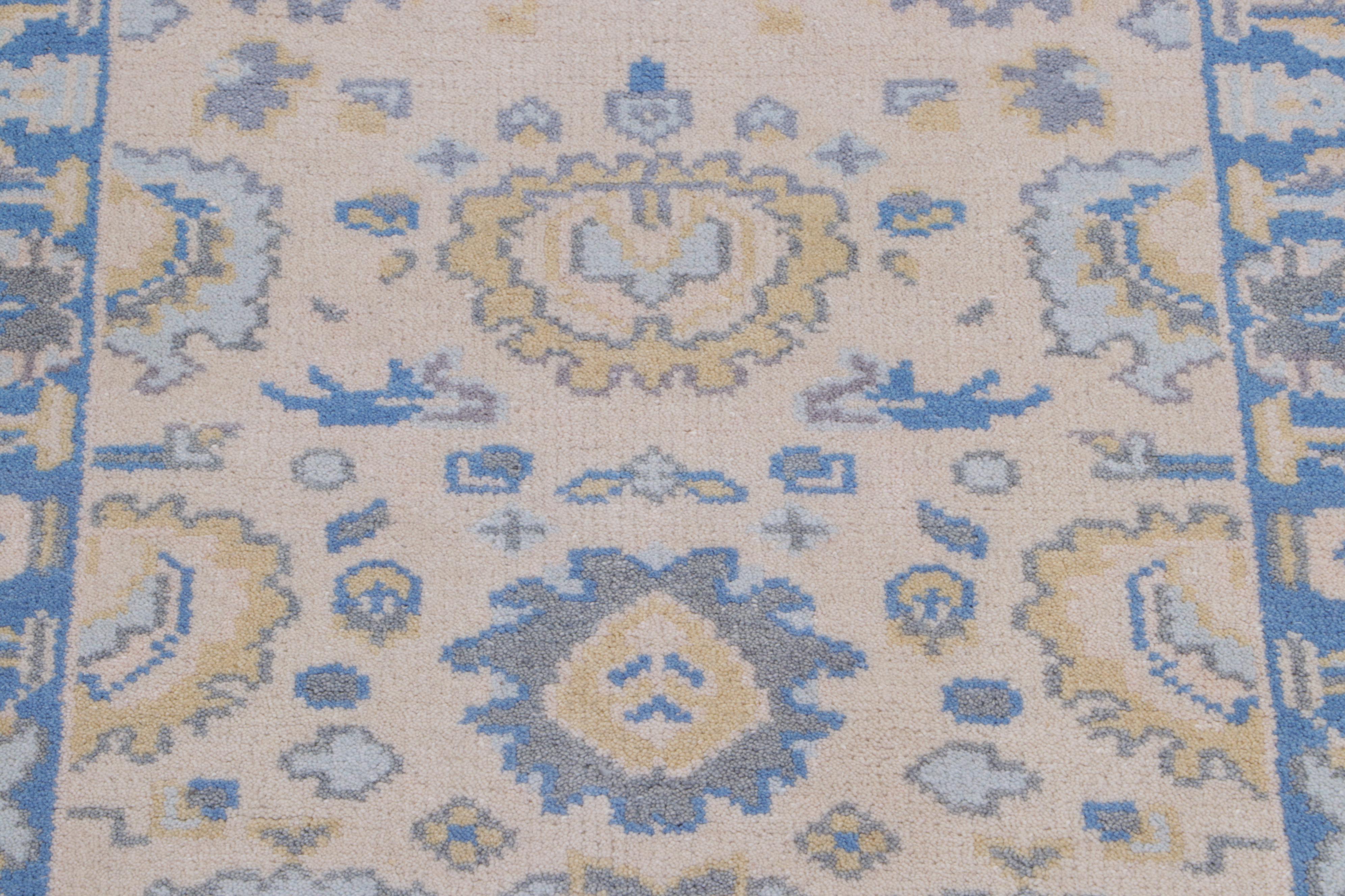 2'7 x 8'2 Hand-Knotted Indo-Turkish Oushak Carpet Runner