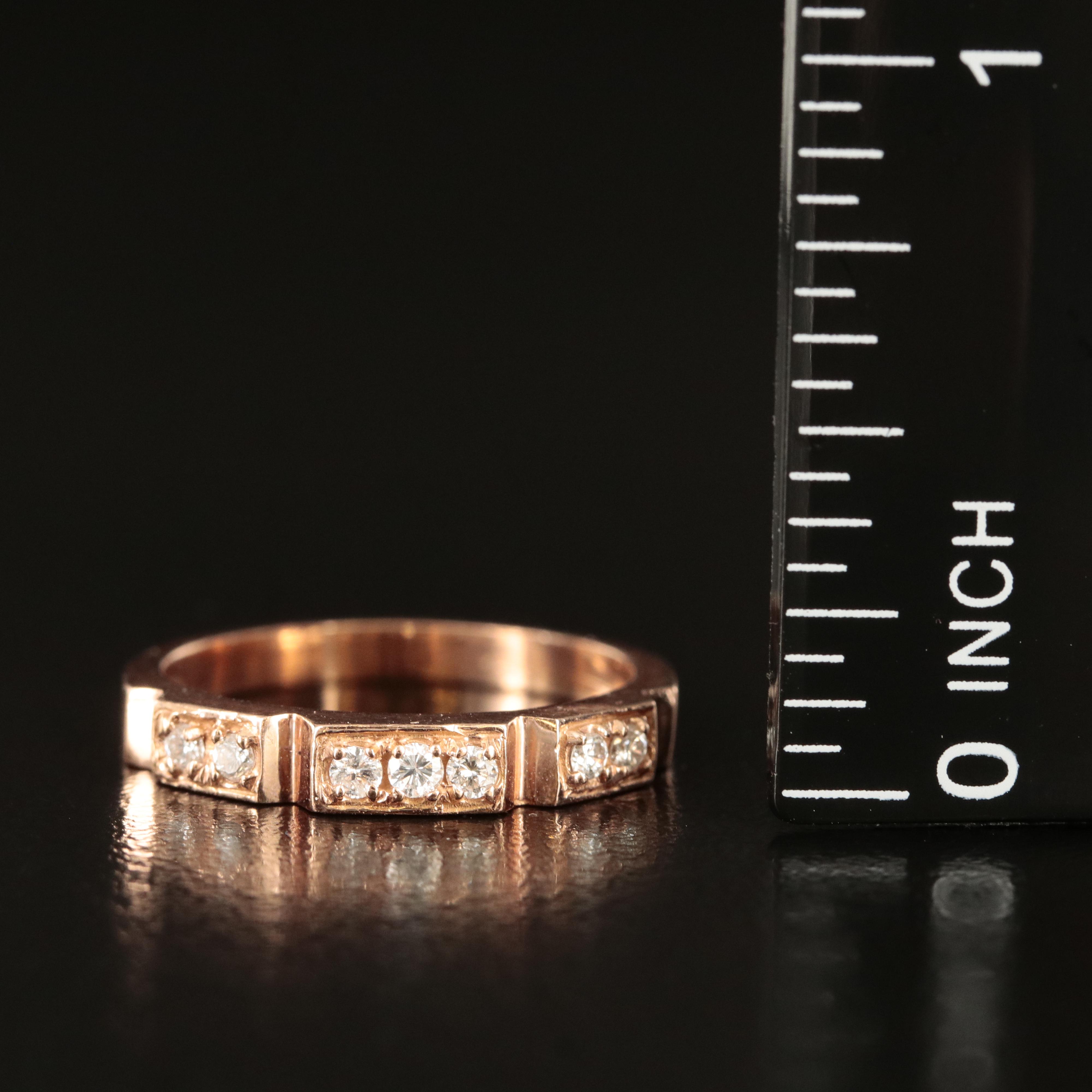 14K Rose Gold 0.15 CTW Diamond Band
